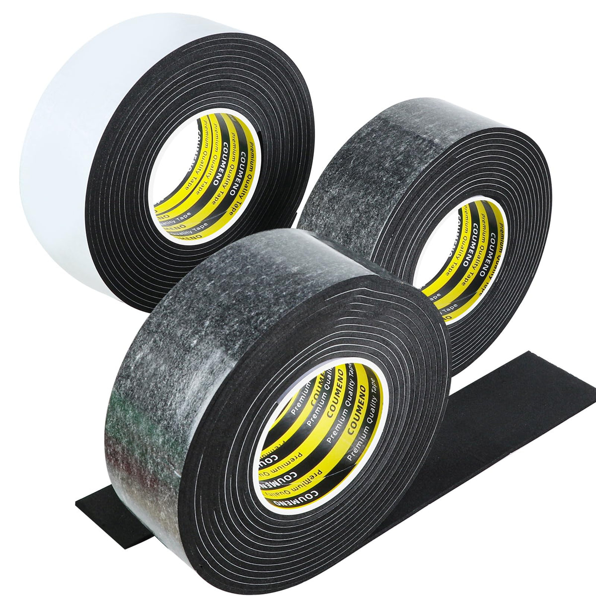 Black Foam Tape Weather Stripping Sealing Sponge (3 Count)