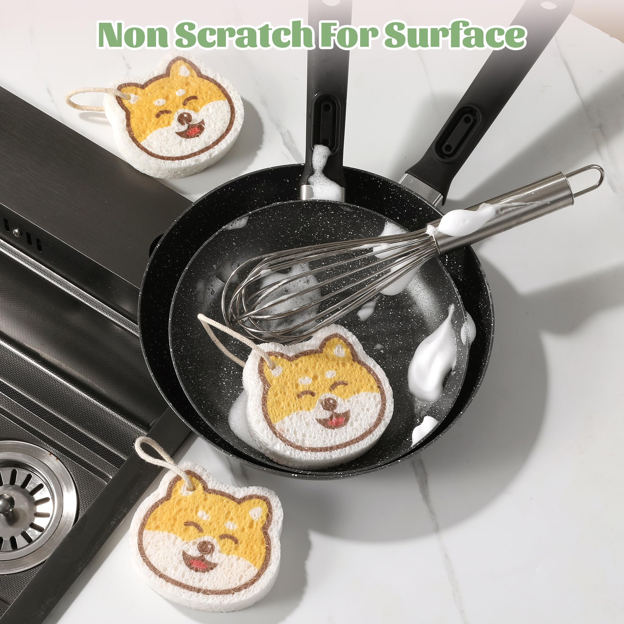 Cartoon Kitchen Sponge (4 Count)