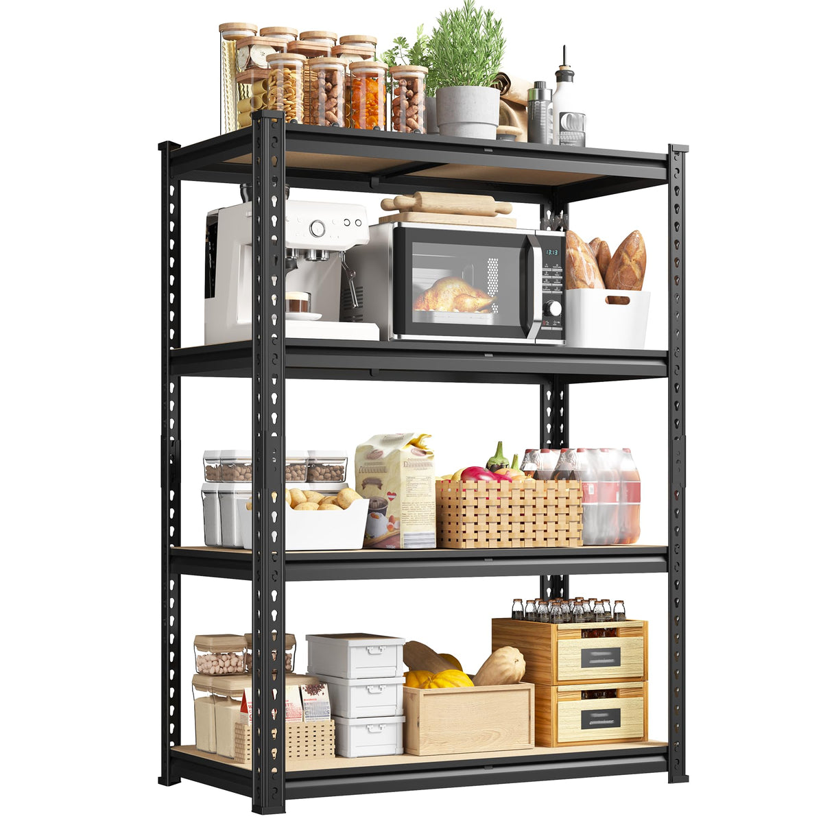 4 Tier Storage Shelves Dual