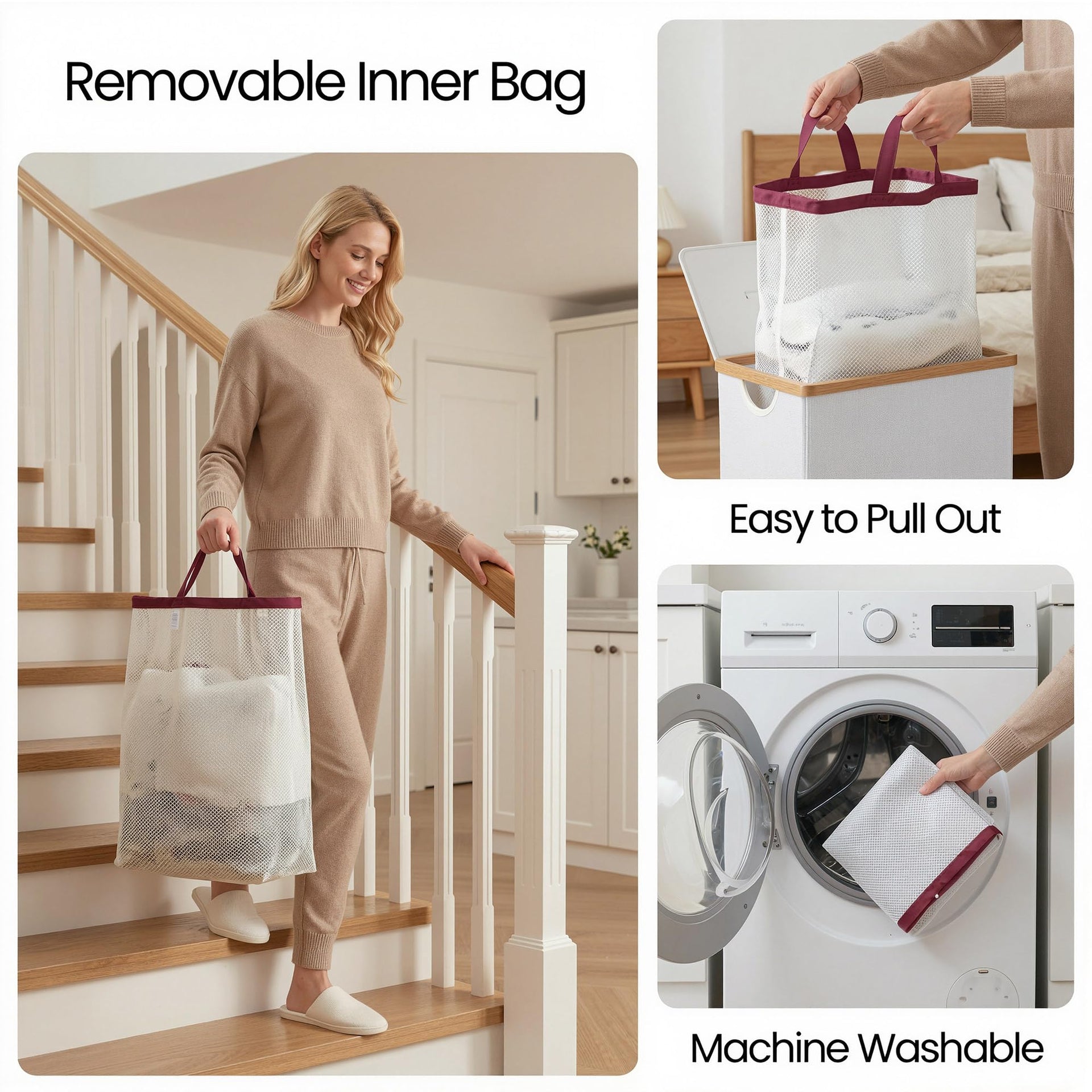 Slim Laundry Basket with Lid