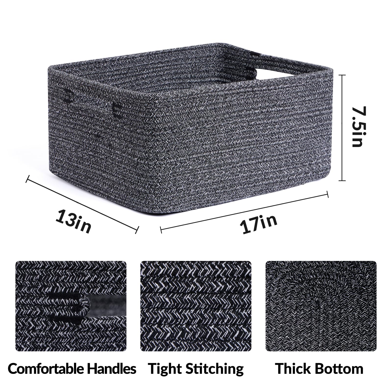 Large Storage Baskets for Organizing (4 Count)
