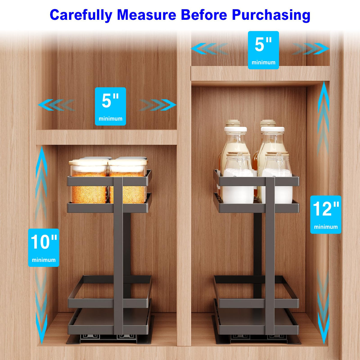 Pull Out Spice Rack Organizer for Cabinet