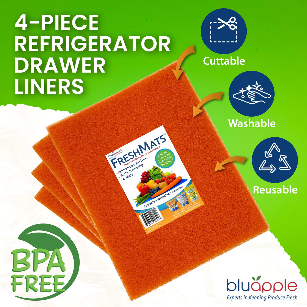 FreshMats Refrigerator Bin Liner (5 Sq Ft)