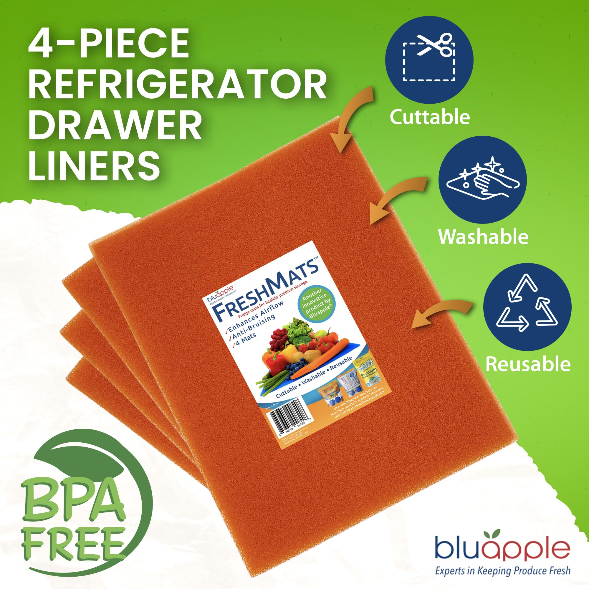 FreshMats Refrigerator Bin Liner (5 Sq Ft)