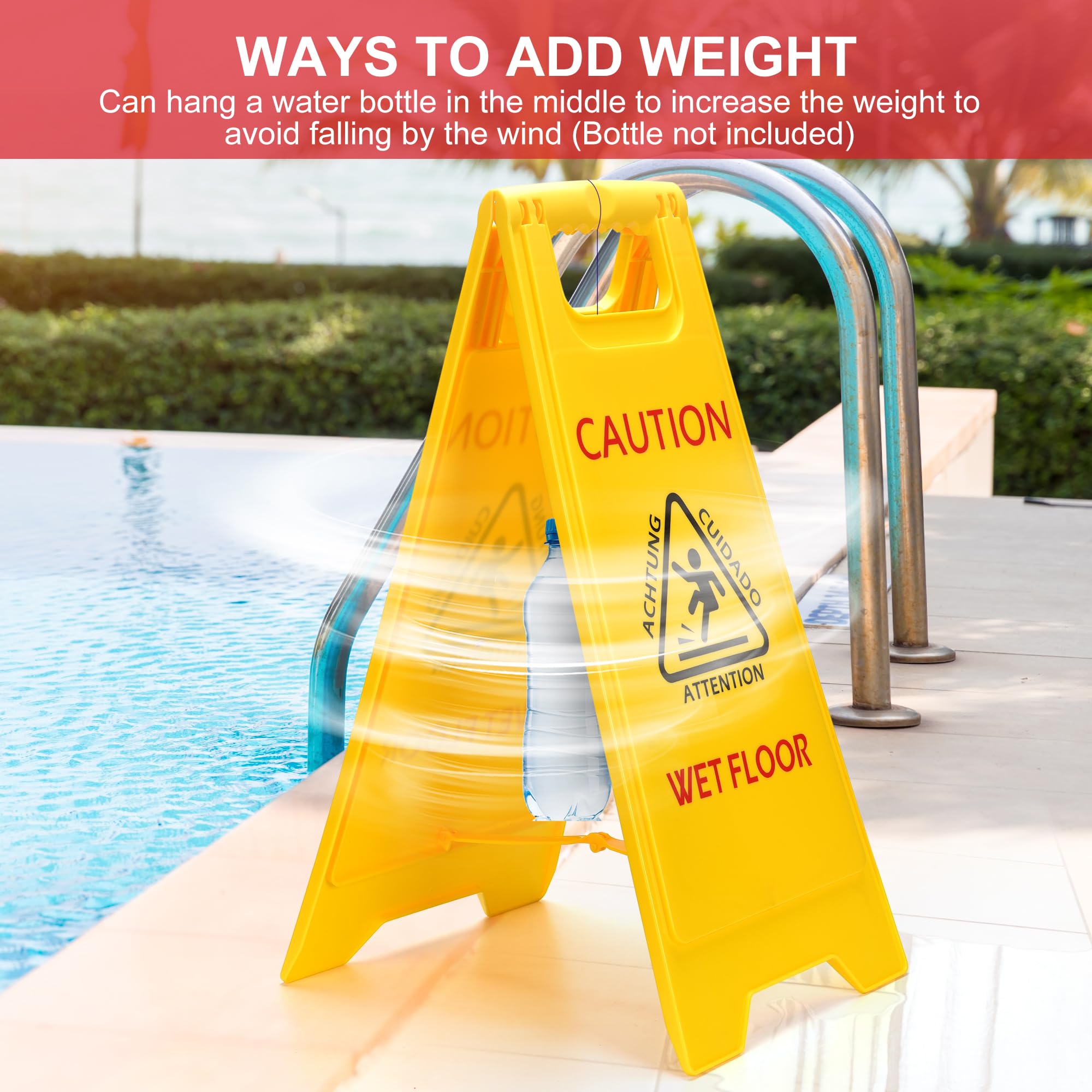 MATTHEW CLEANING 25'' Industrial Wet Floor Sign 6 Pack 2 (6 Count)