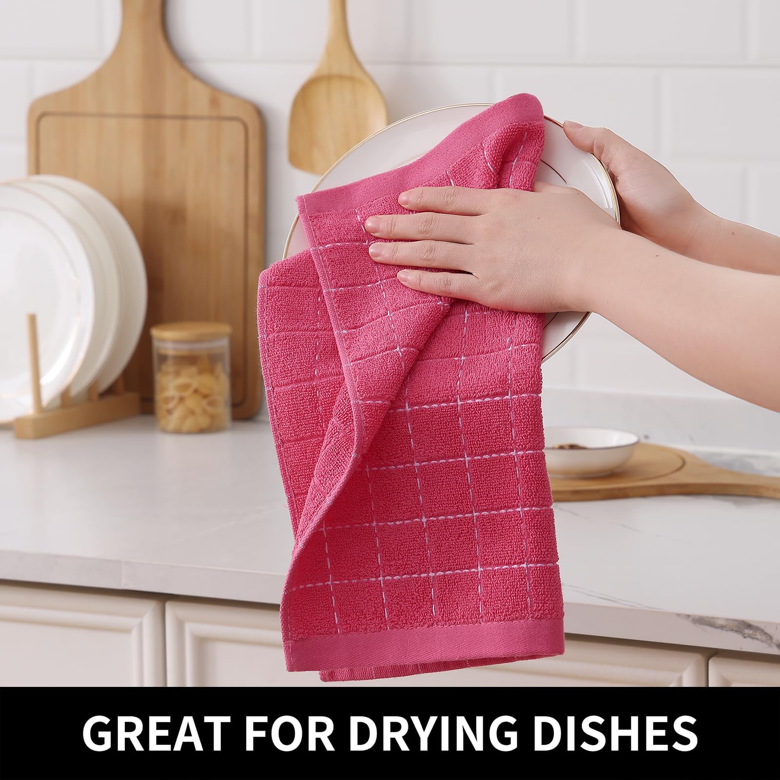 100% Cotton Terry Kitchen Dish Cloths (6 Count)