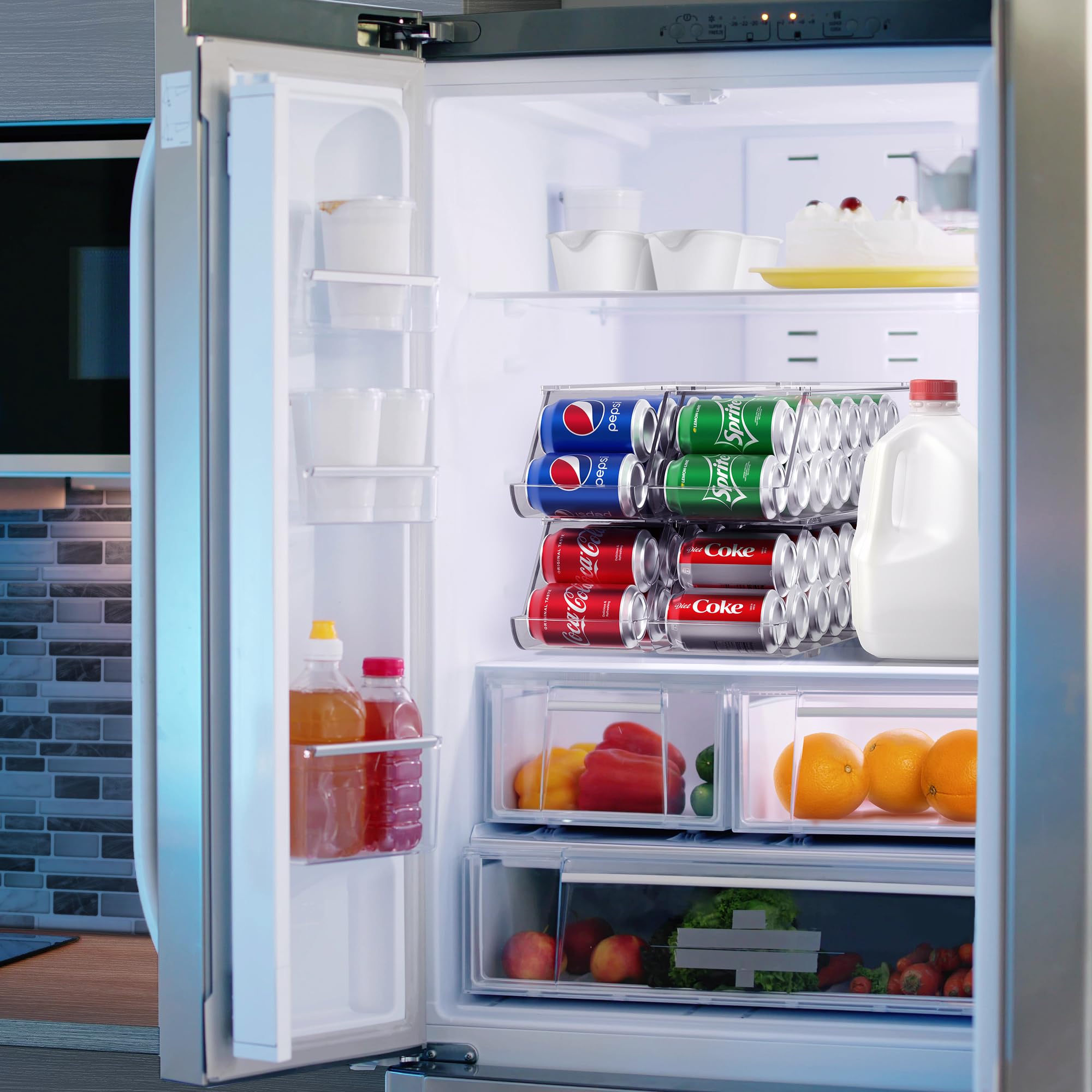 Soda Can Organizer for Refrigerator (4 Count)