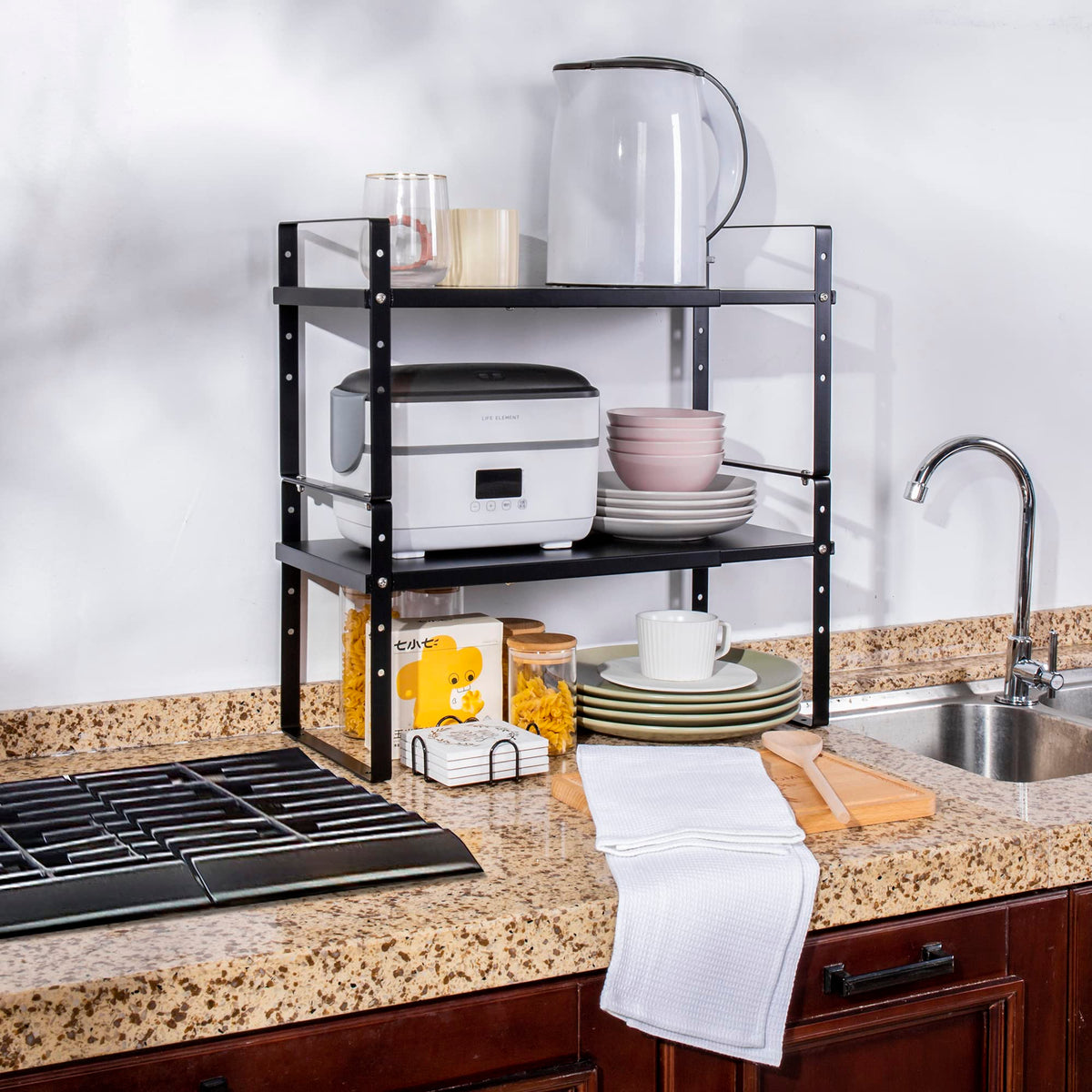 Expandable Cabinet Shelf Organizer Rack (2 Count)