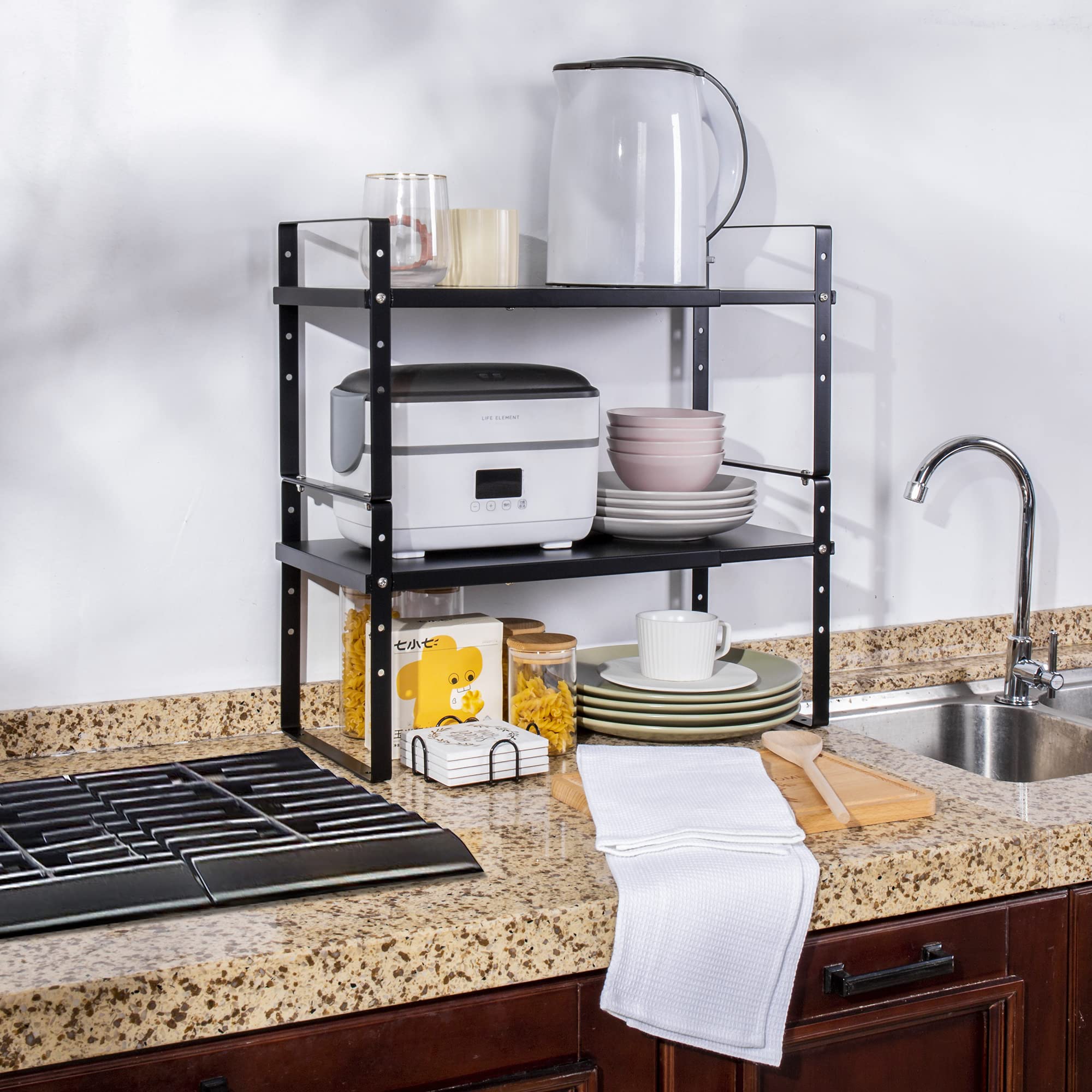 Expandable Cabinet Shelf Organizer Rack