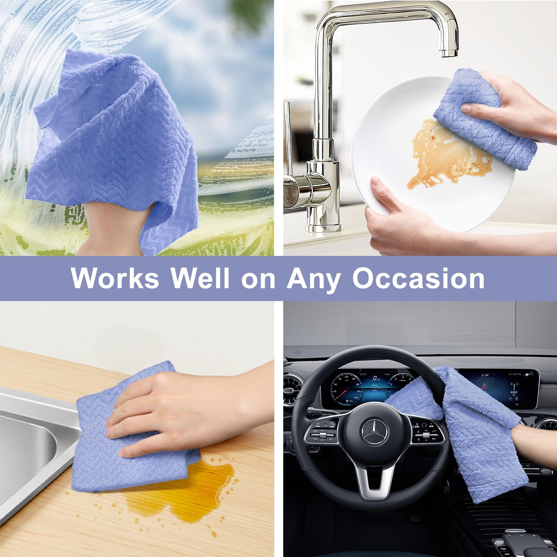 Microfiber Cleaning Cloth Roll (80 Count)