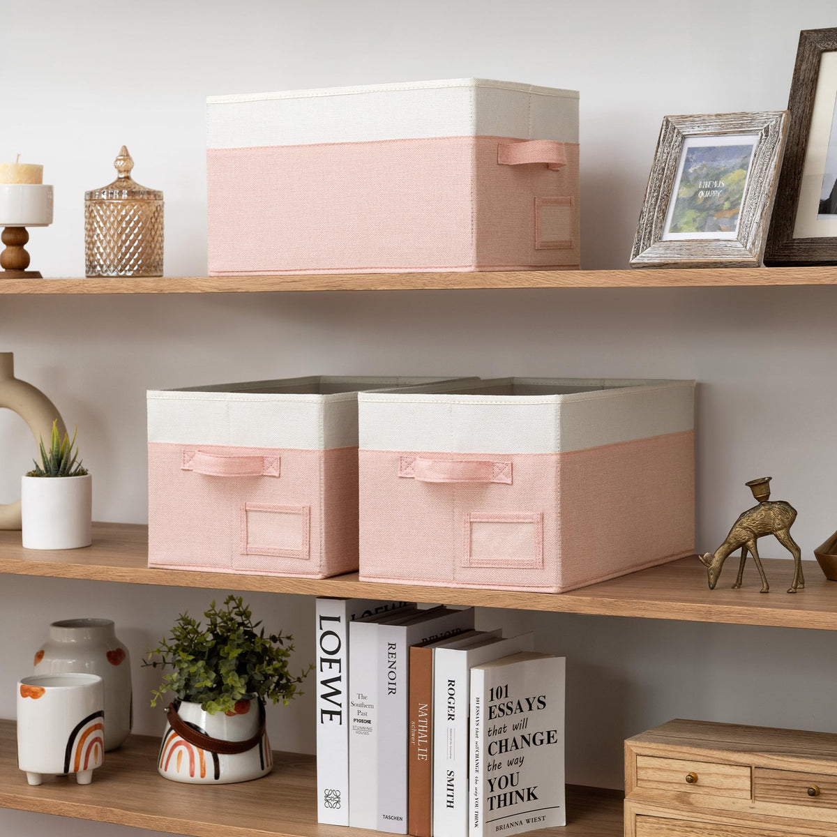 Closet Storage Bins with Label (3 Count)
