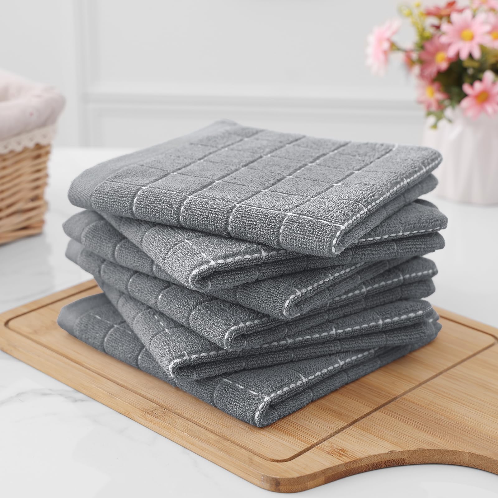 100% Cotton Terry Kitchen Towels (12 Count)