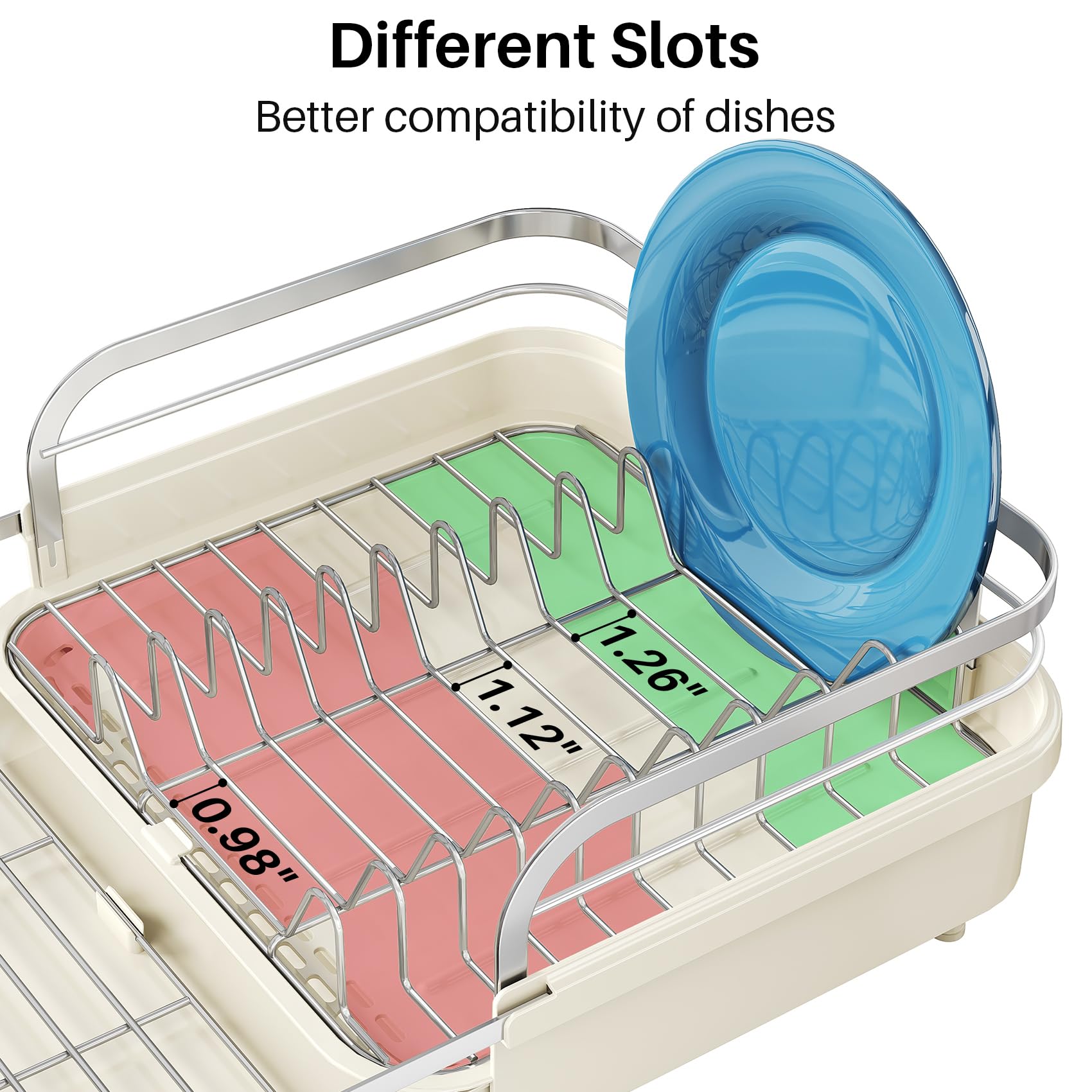 Expandable Dish Drying Rack for Kitchen Counter