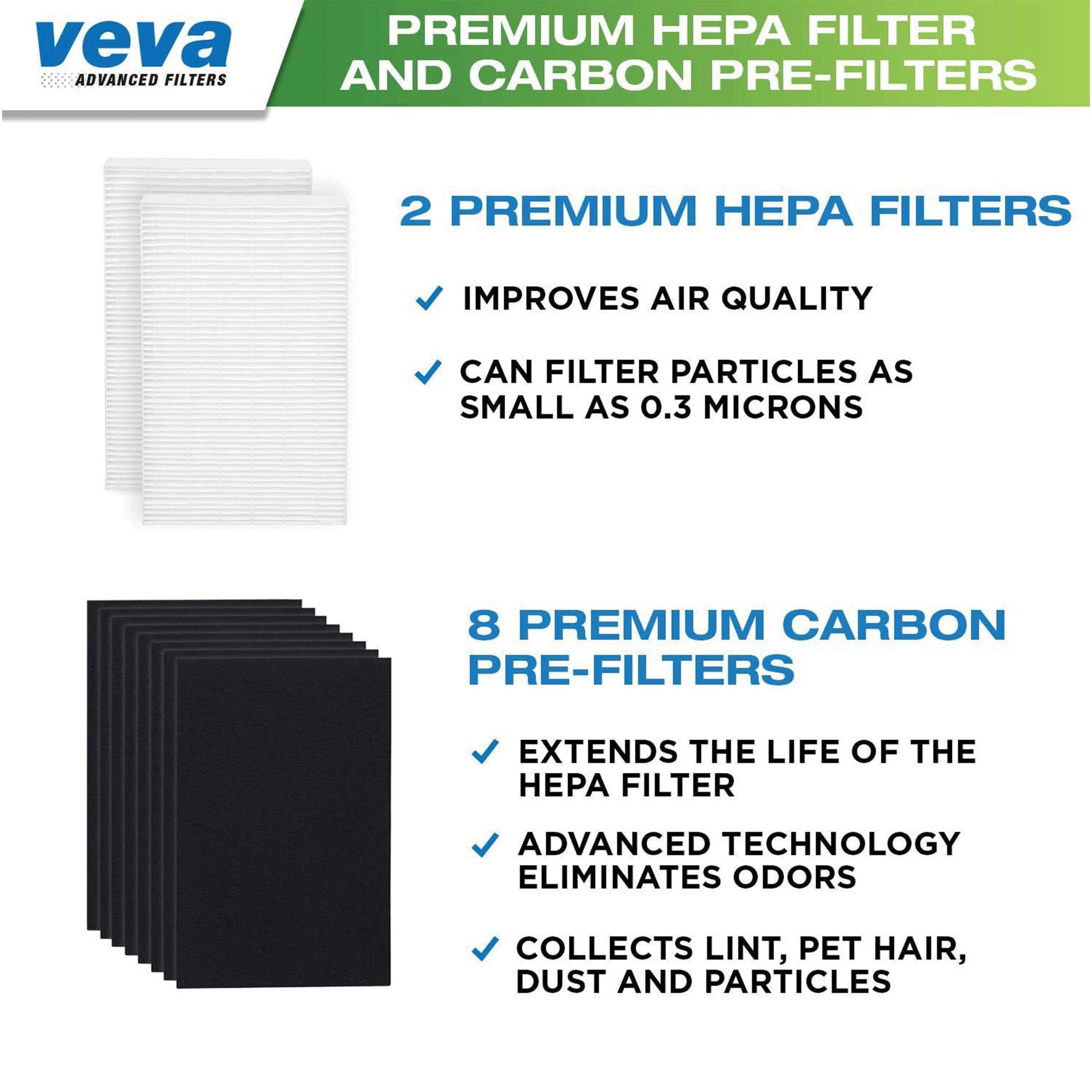 HPA100 Replacement Filters for Honeywell Air Purifier (2 Count)