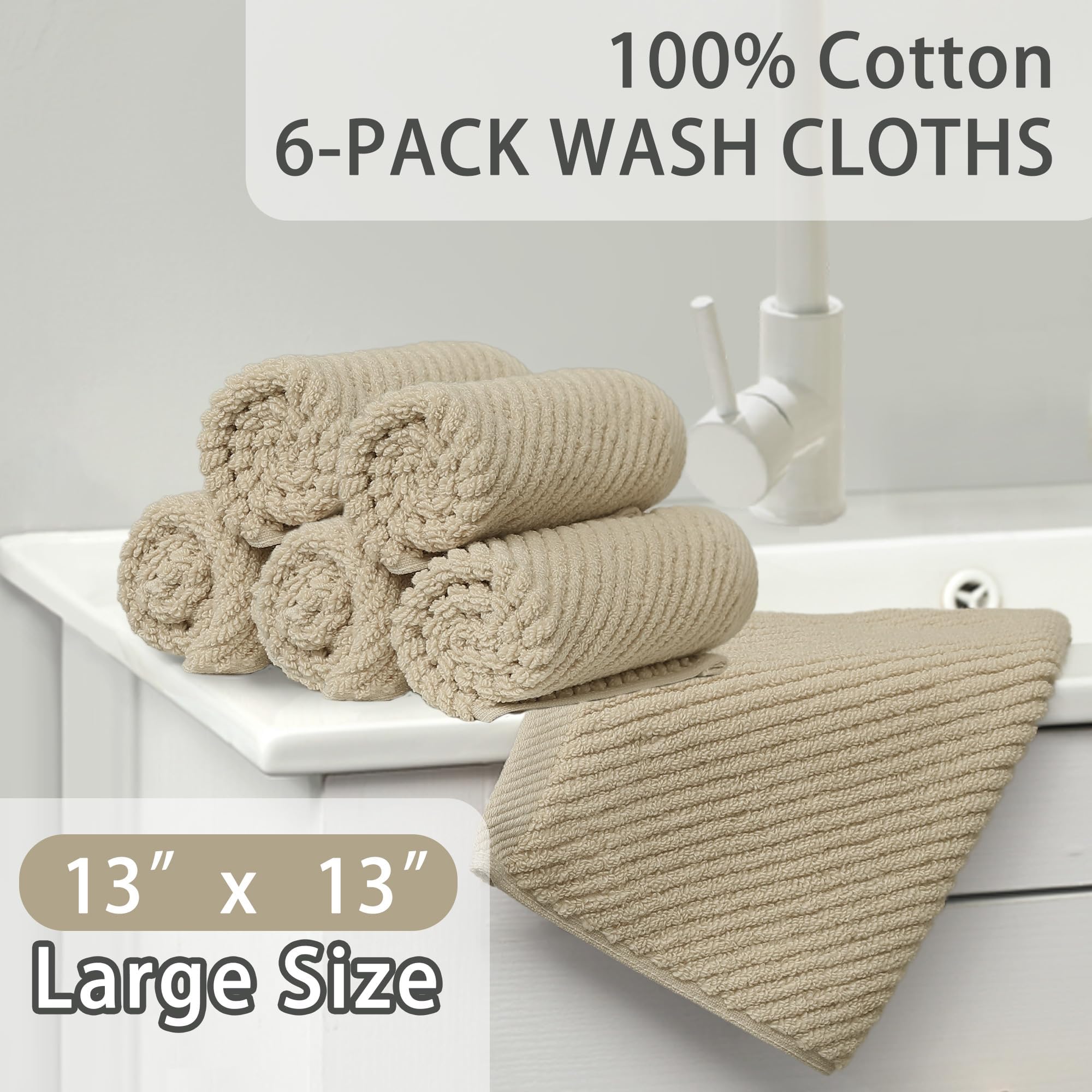 Face Cloths 6PC (6 Count)