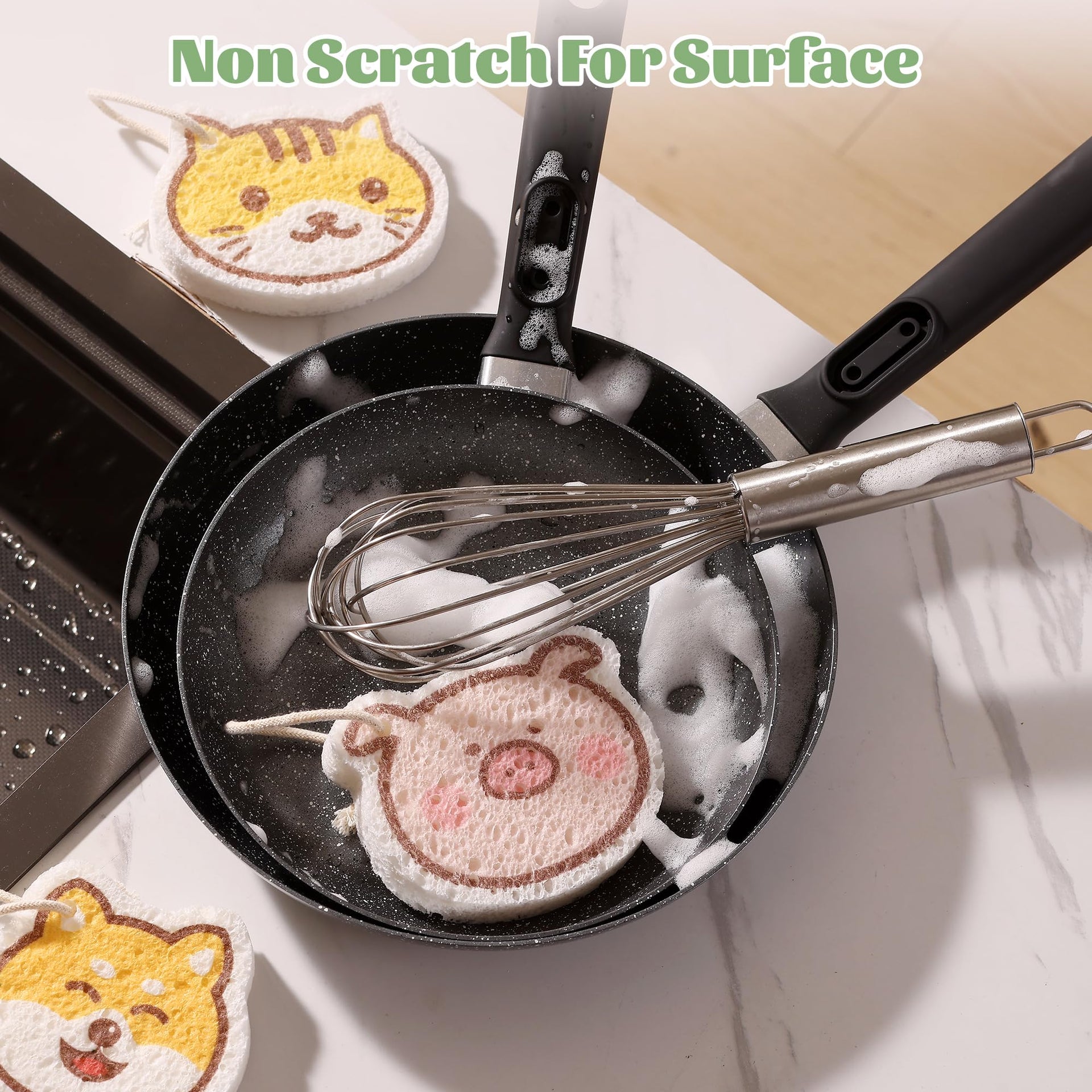 Cartoon Kitchen Sponge (9 Count)