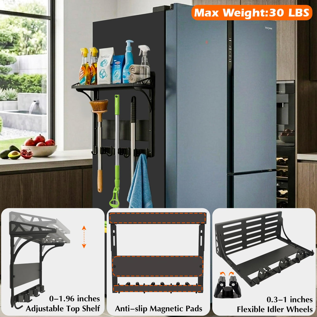 Heavy Duty Magnetic Broom Holder