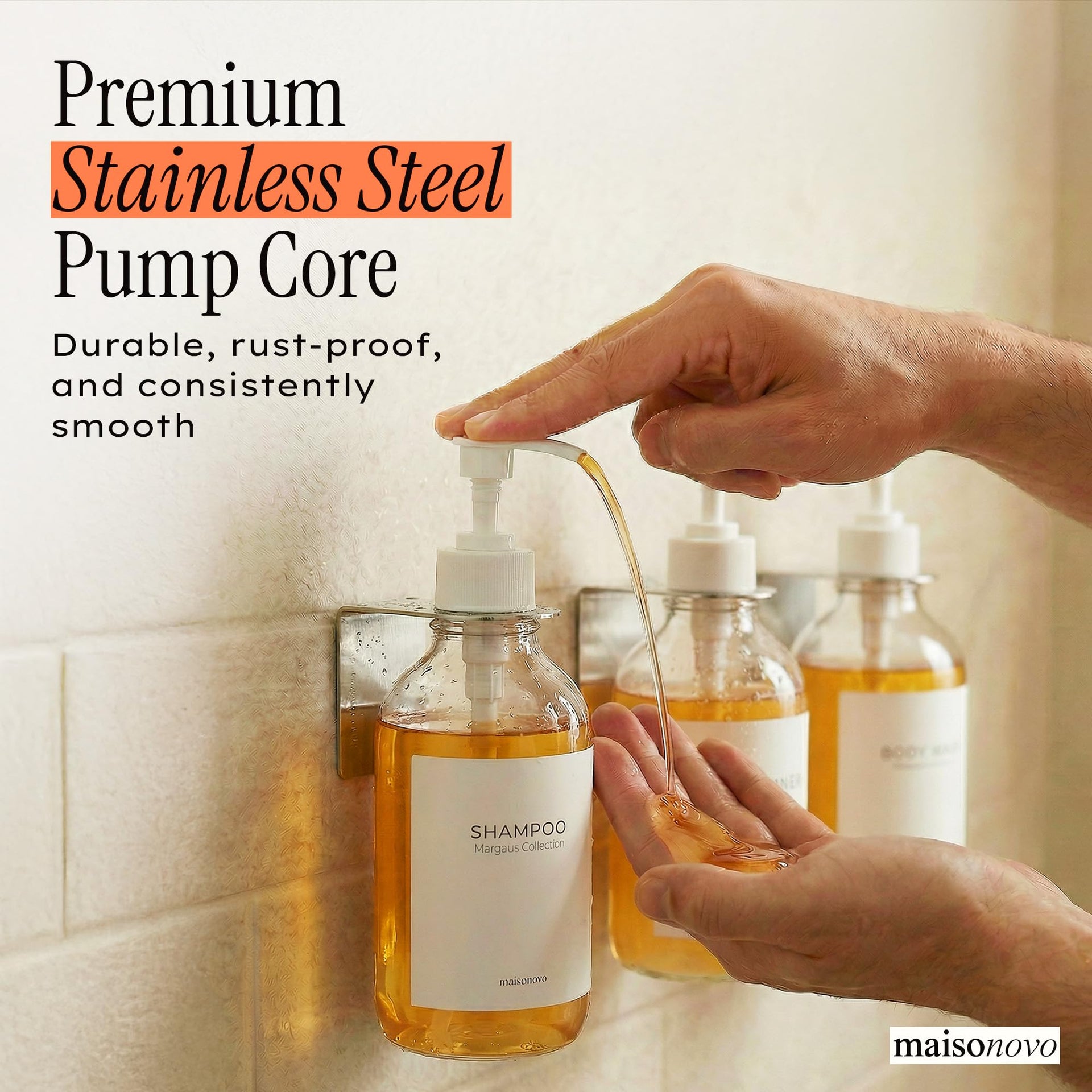 Shampoo and Conditioner Dispenser (3 Count)