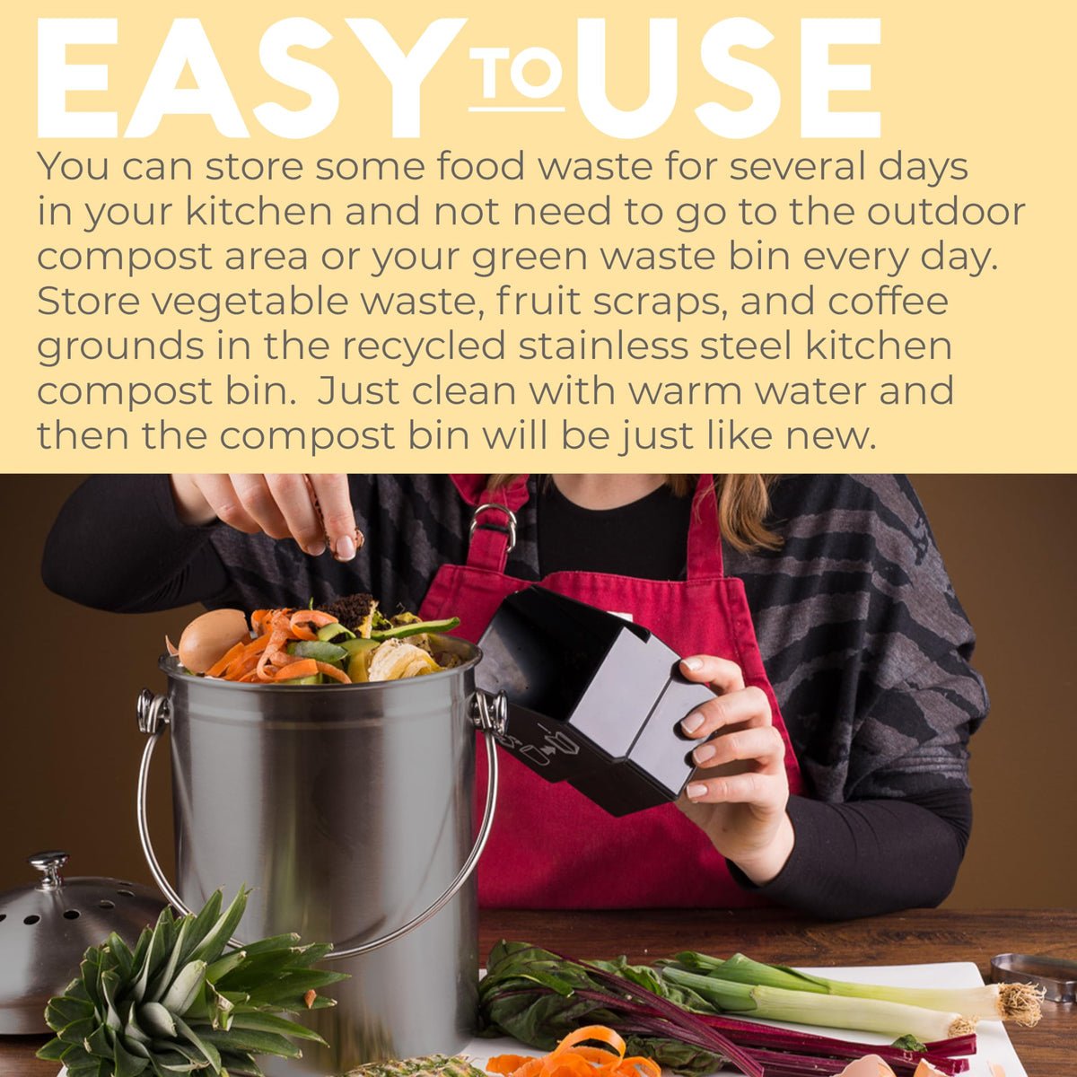 Kitchen Compost Bin for Kicthen Countertops