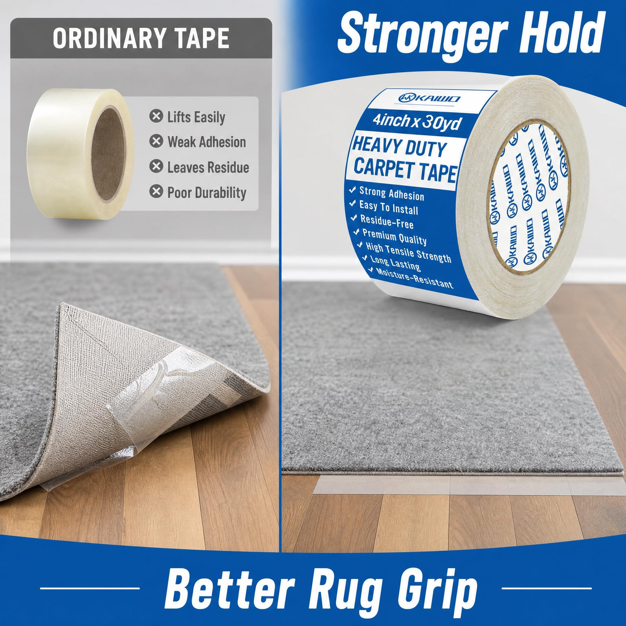 Heavy Duty Carpet Tape 4 Inch x 30 Yards
