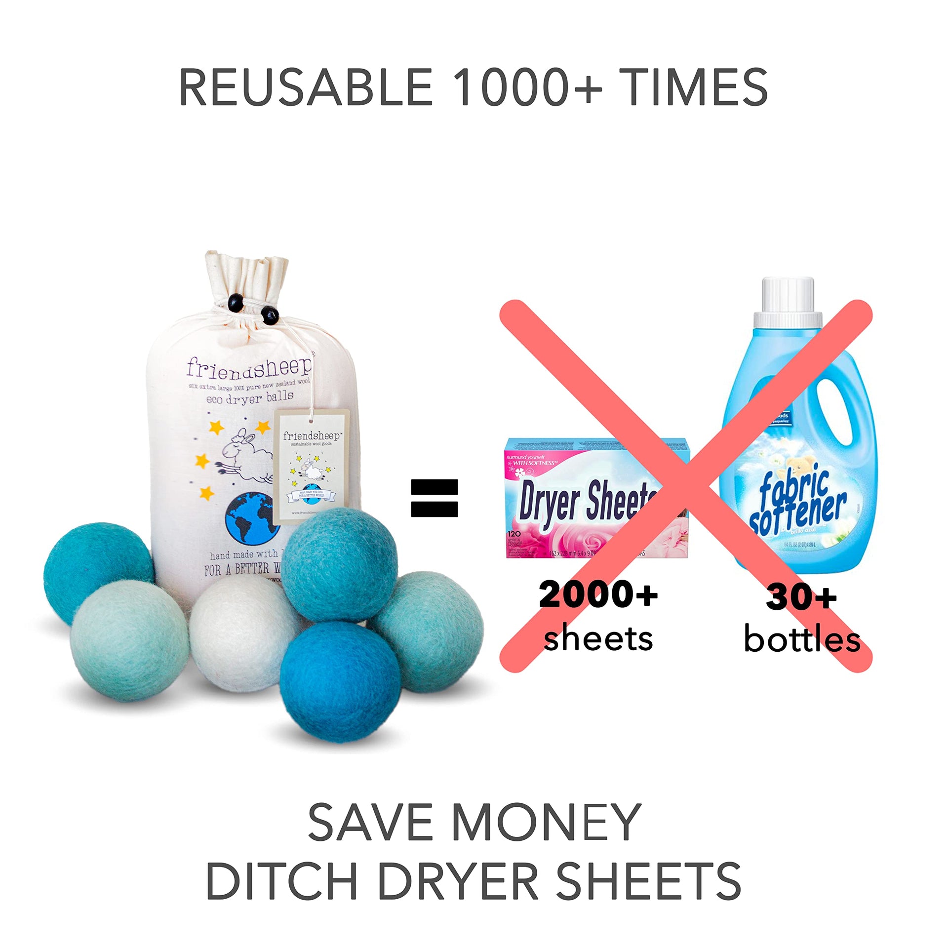 Wool Dryer Balls (6 Count)