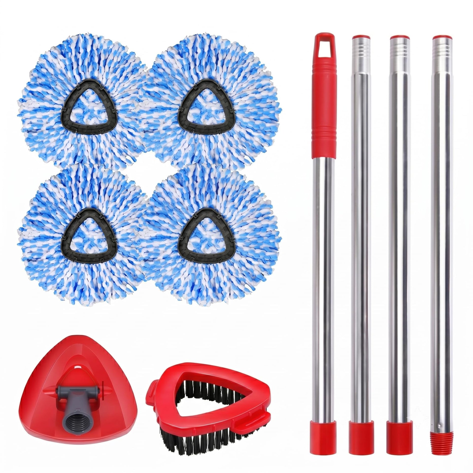 4 Packs Spin Mop Replacement Heads Compatible with Ocedar RinseClean 2 (7 Count) - ModHome Supplies