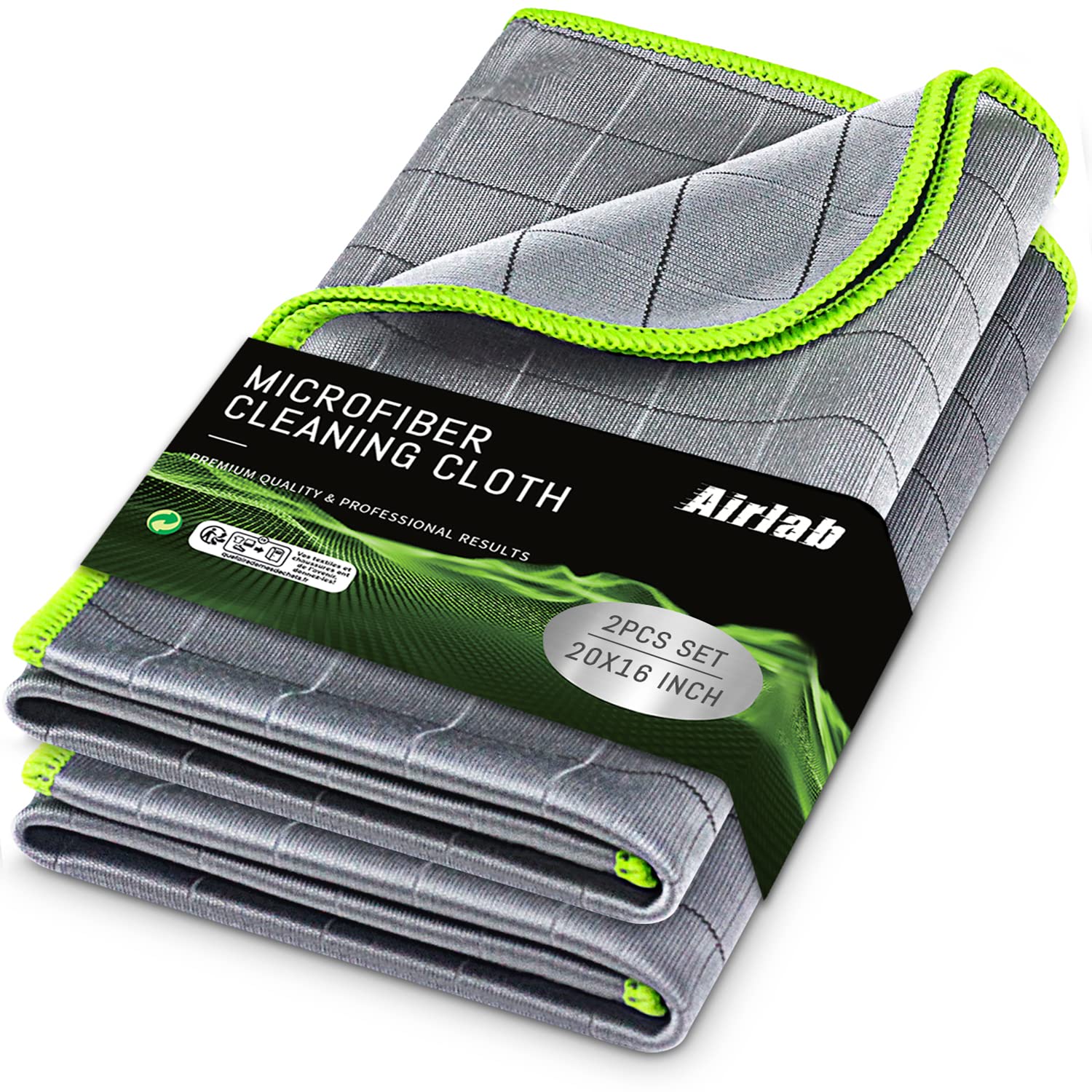Microfiber Towels Cars Wash Drying Cleaning Cloth (2 Count)