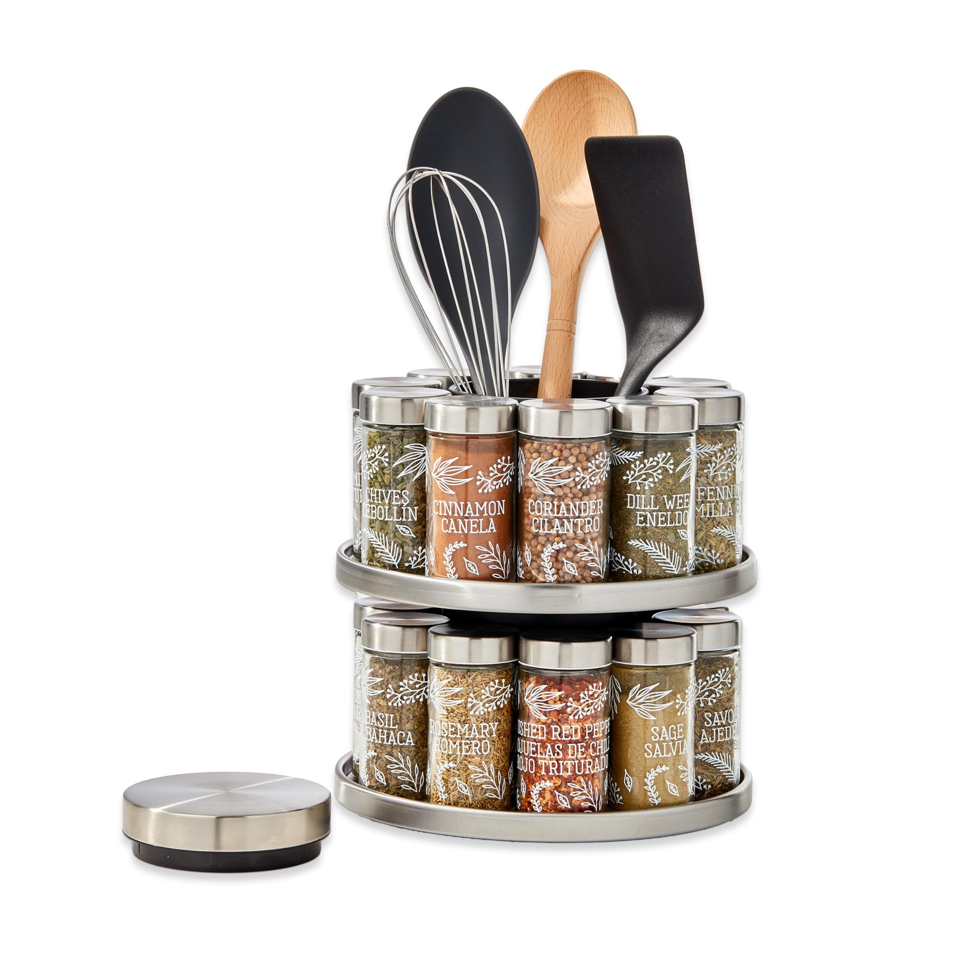 Salem 20 Jar Rotating Spice Rack with Spices Included