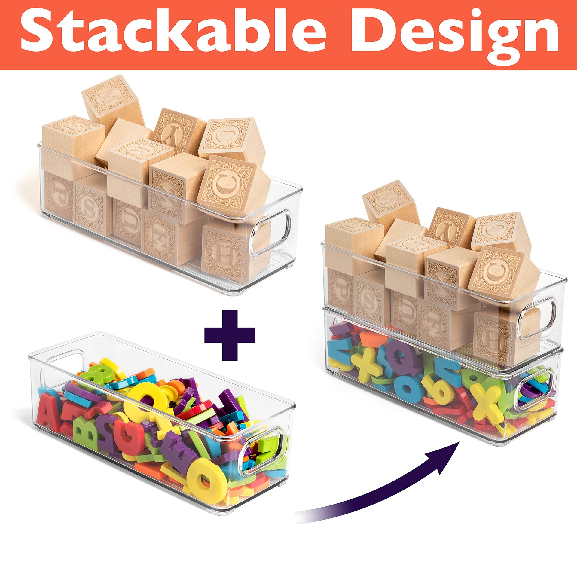 Plastic Pantry Organization and Food Storage Bin (8 Count)