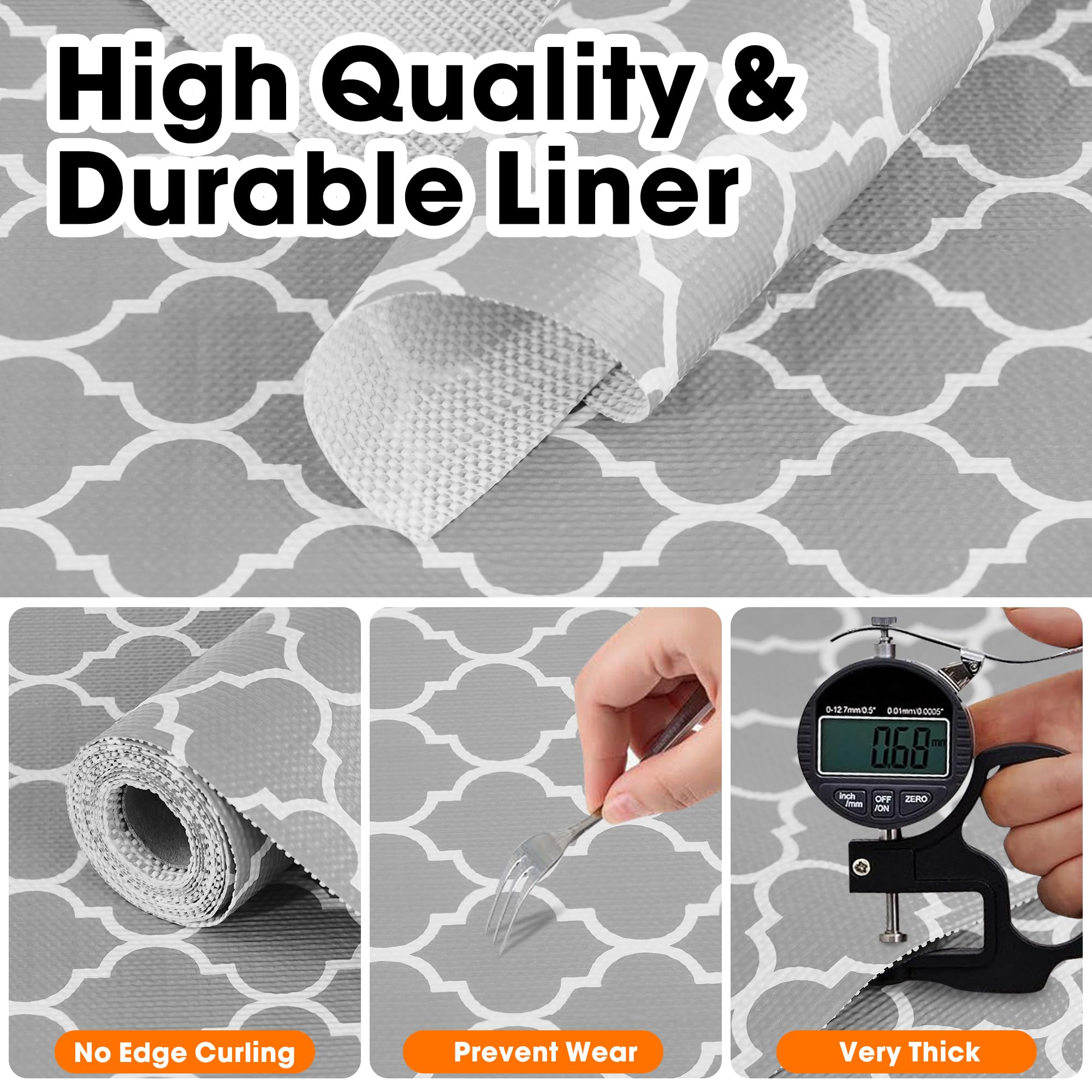 Drawer and Shelf Liner for Kitchen Cabinets Non