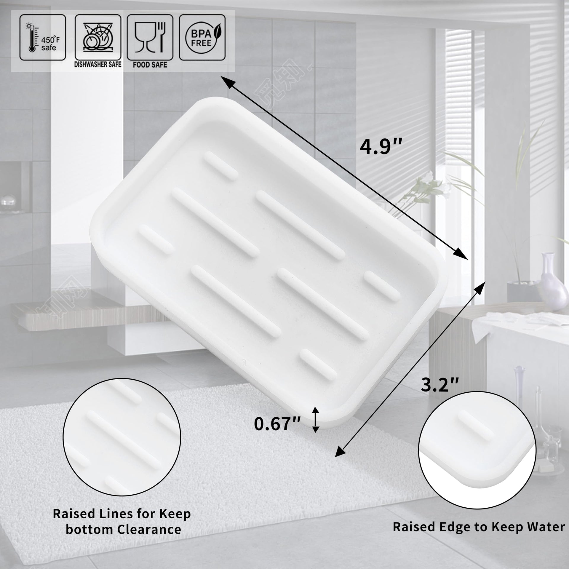 Silicone Kitchen Sink Organizer Tray for Multiple Usage