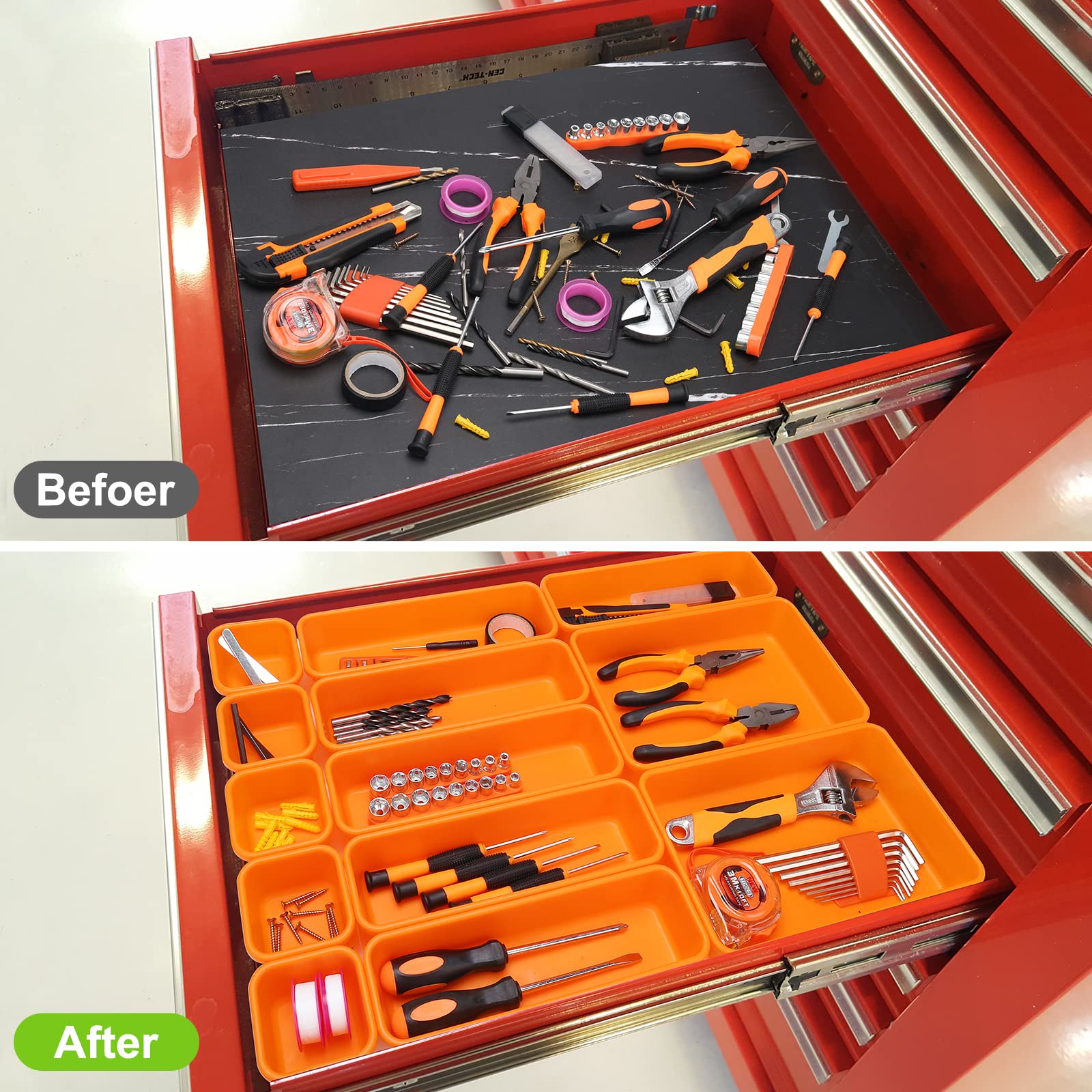 42 Pack Tool Box Organizer Tool Tray Dividers (42 Count)