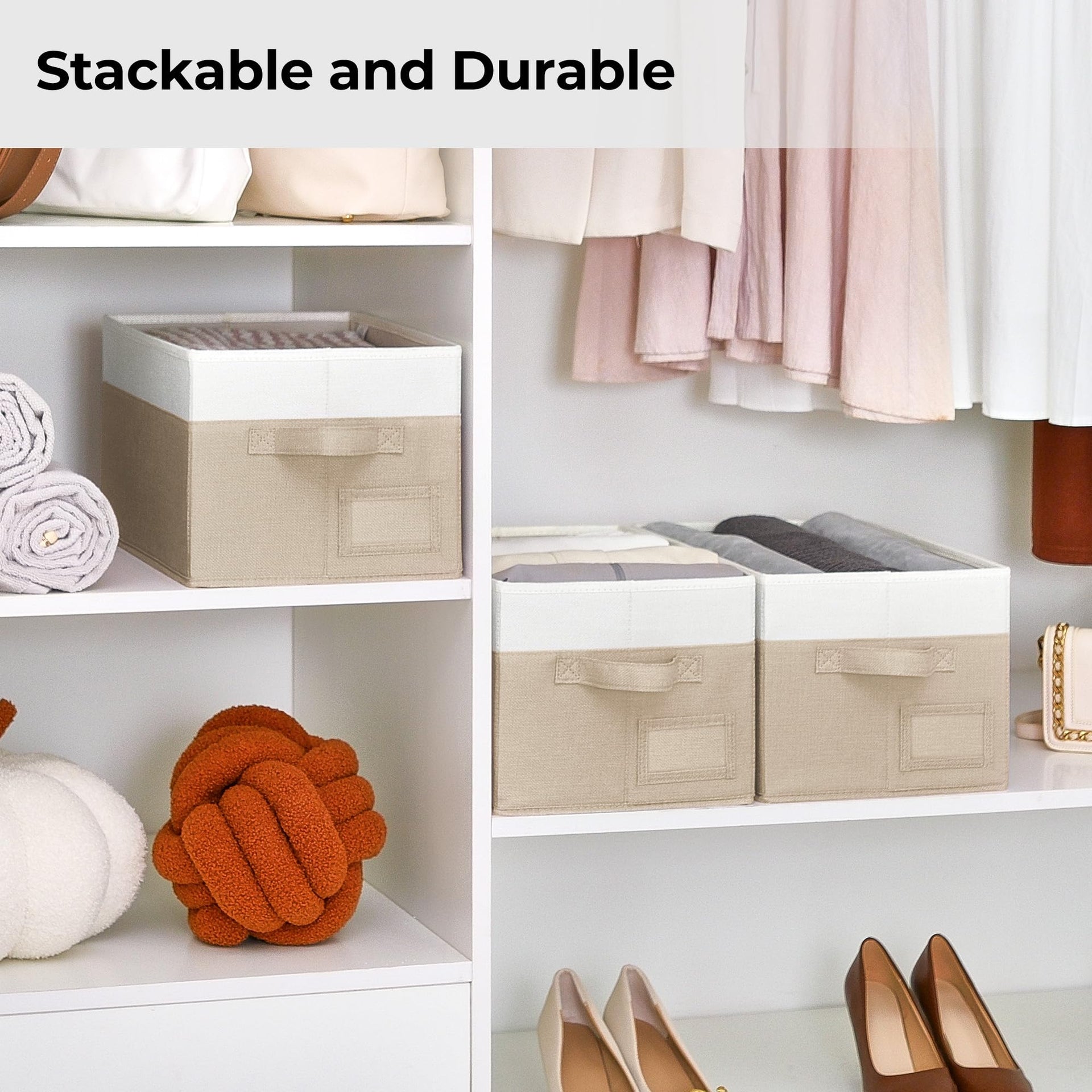 Closet Storage Bins with Label (3 Count)