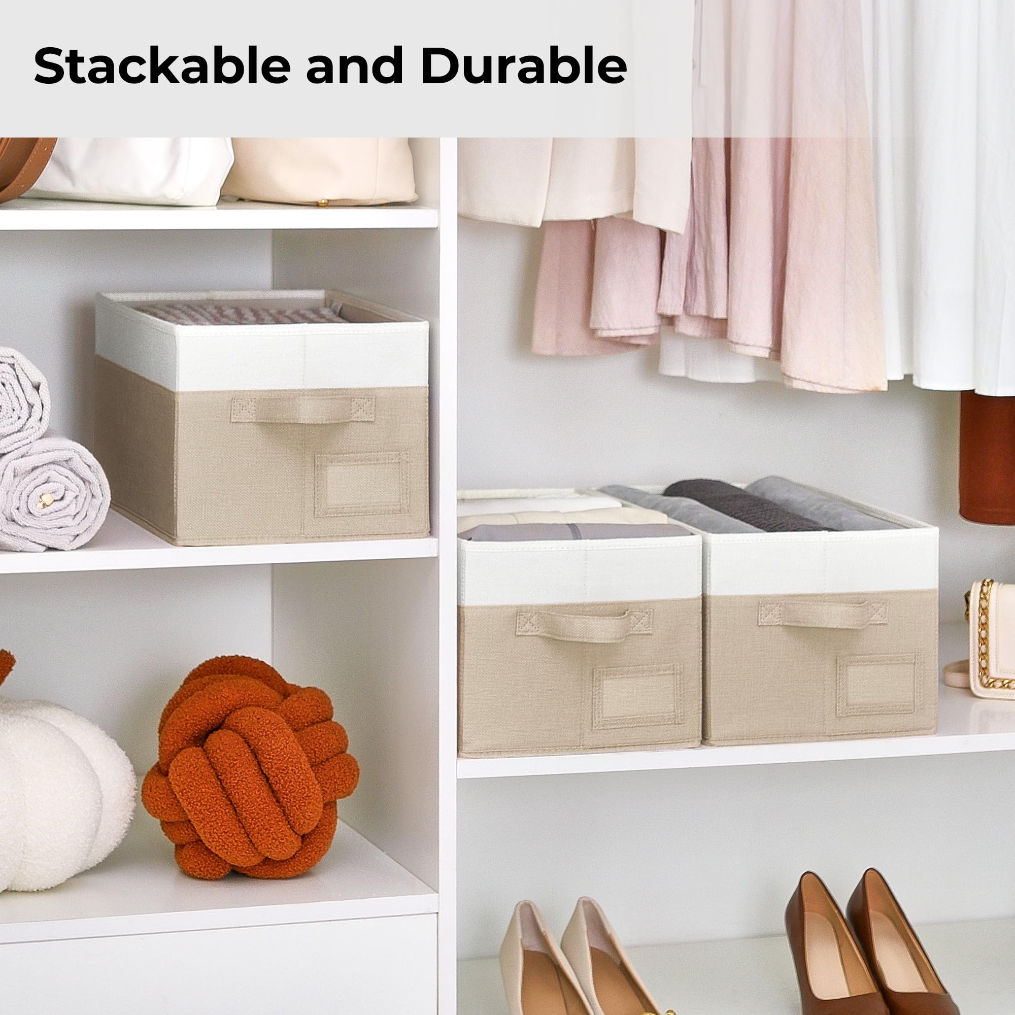 Closet Storage Bins with Label (3 Count)