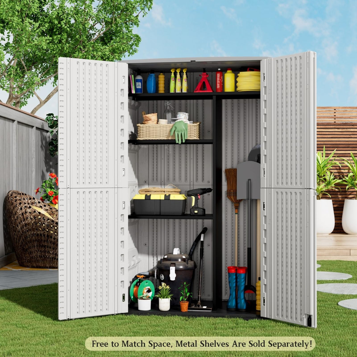 Large 67 Cu.ft Waterproof Storage Shed