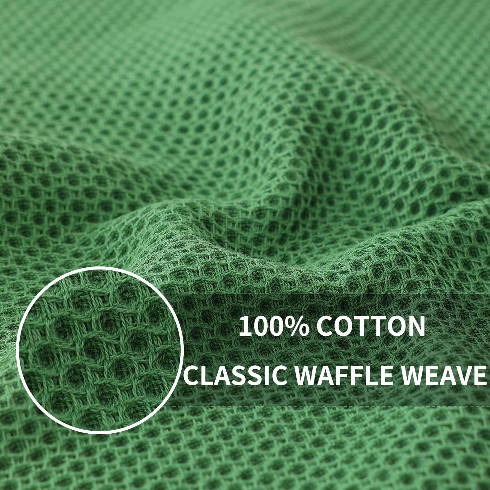 100% Cotton Waffle Weave Kitchen Dish Cloths 24 (24 Count)