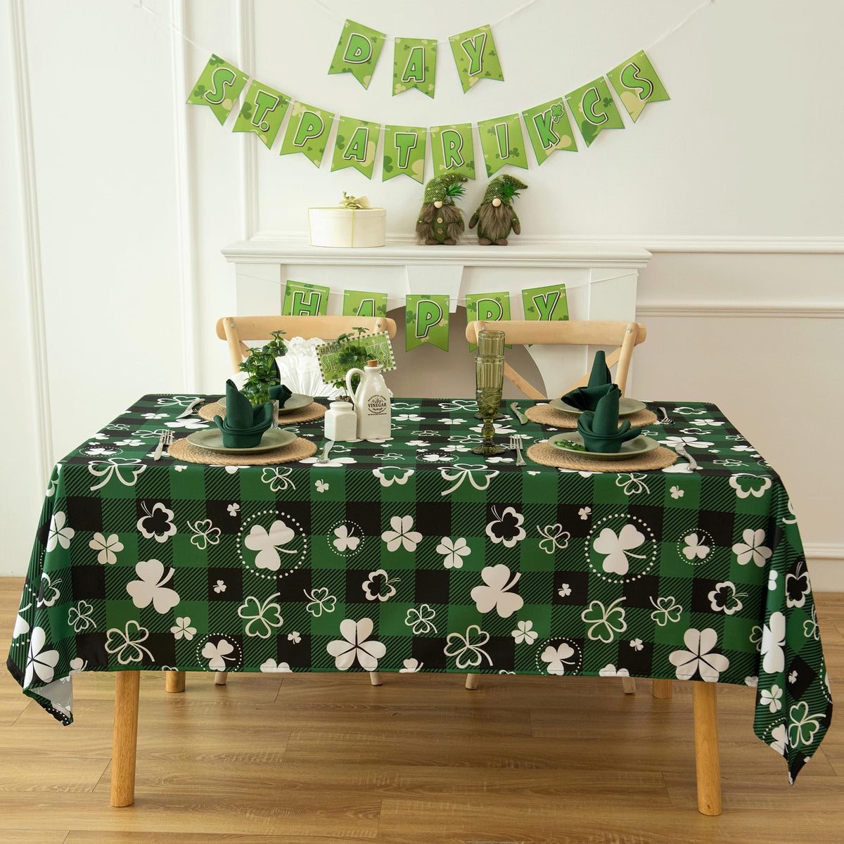 Waterproof Celtic Plaid Tablecloth Fabric