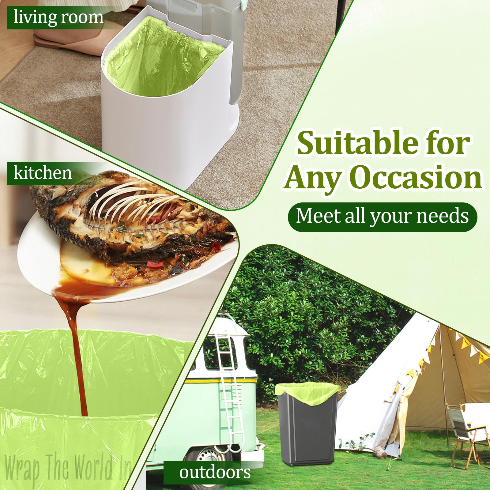 10 13 Gallon Compostable Trash Bags Handle (30 Count)