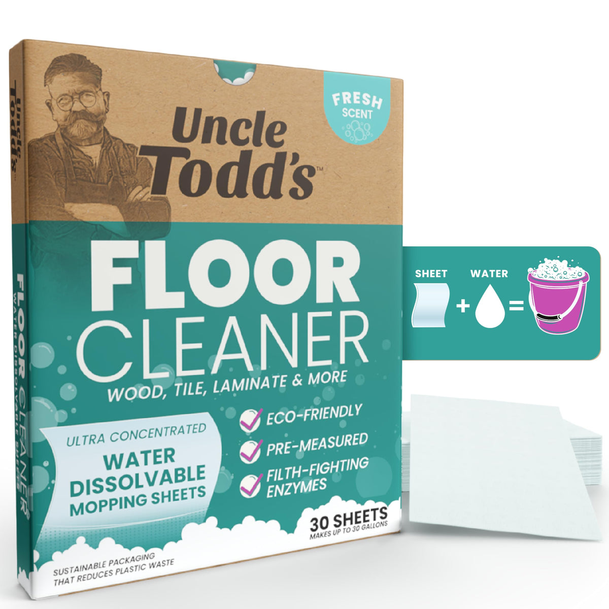 Floor Cleaner for Mopping (30 Count)