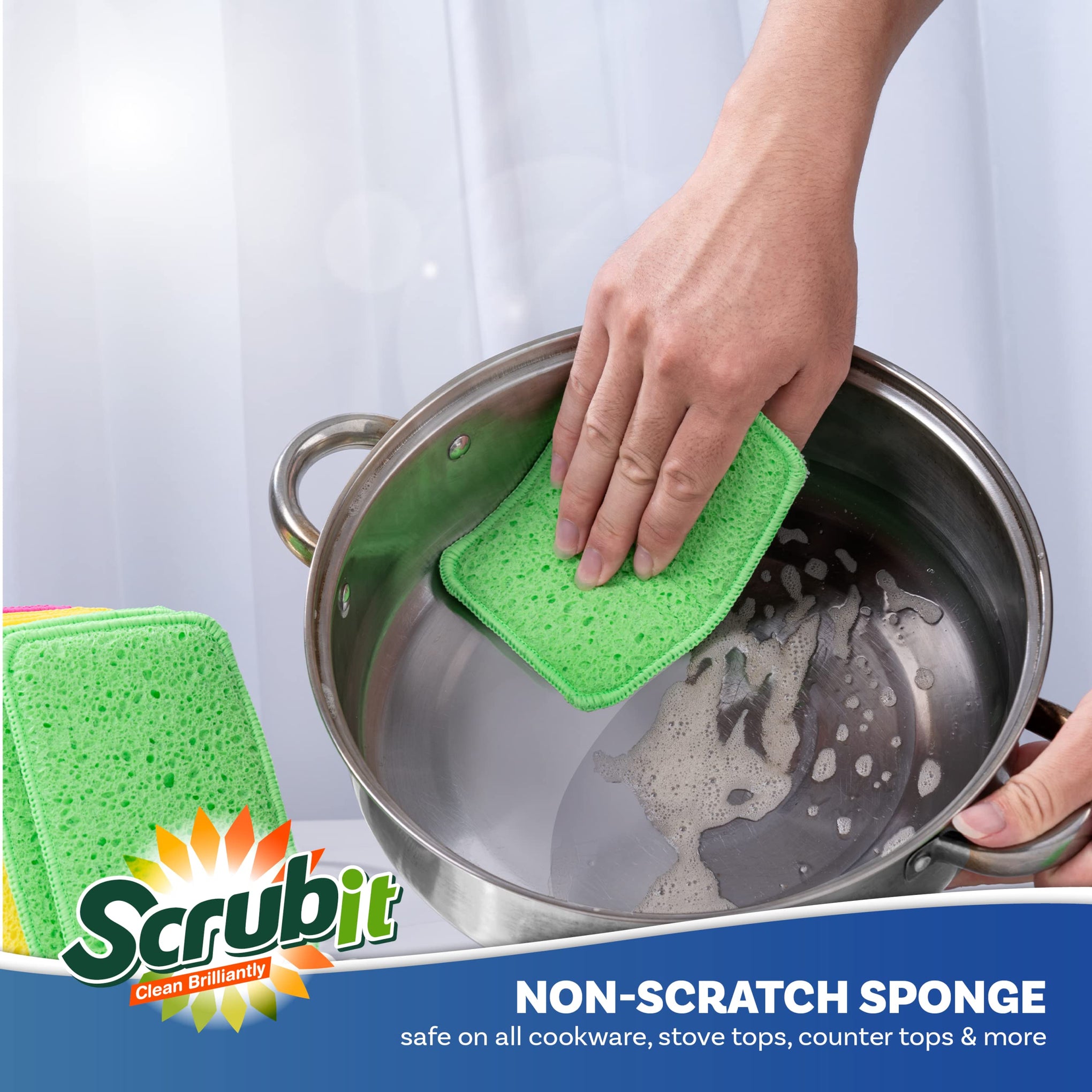 12 Pack] Scrub and Wipe Cleaning Pads (12 Count)