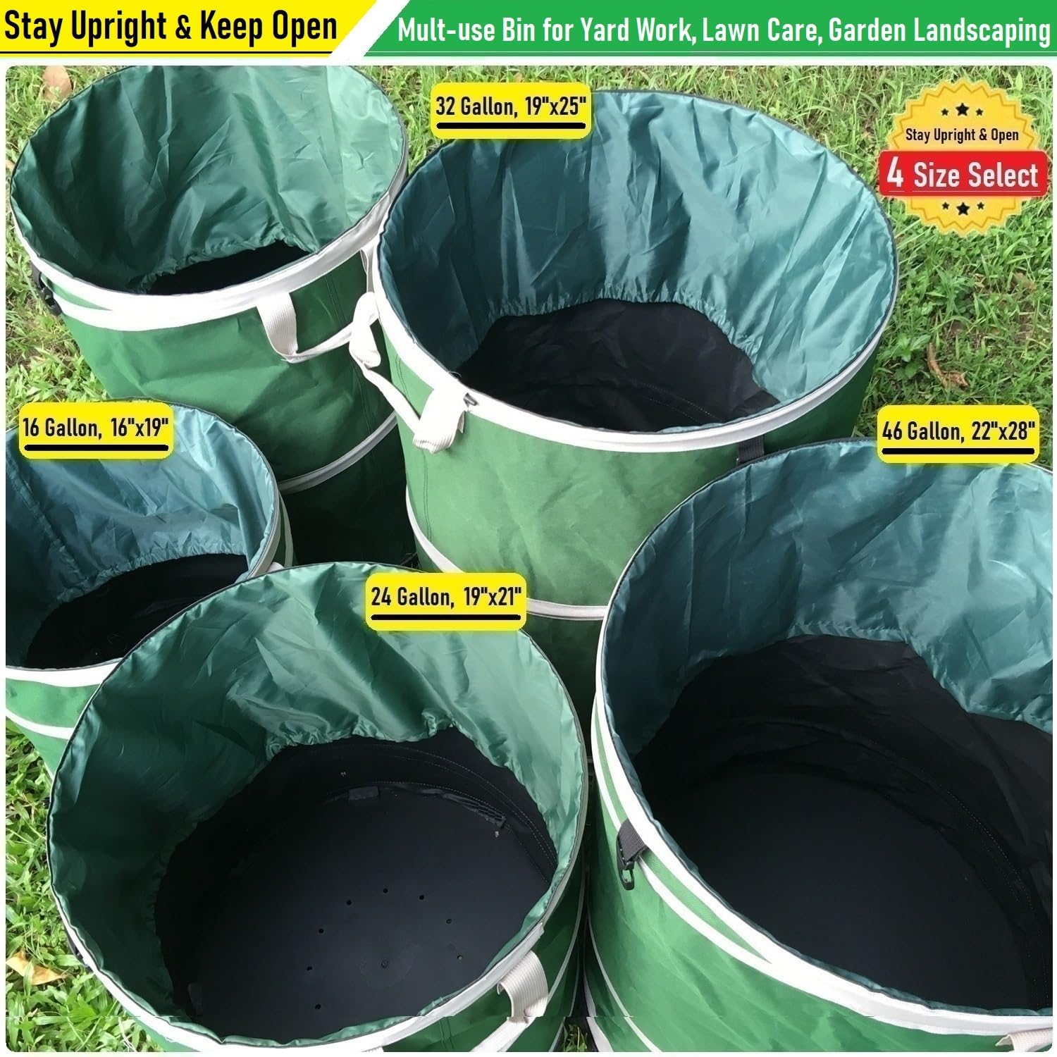 2 Pack 24 Gallon Collapsible Trash Can (2 Count)