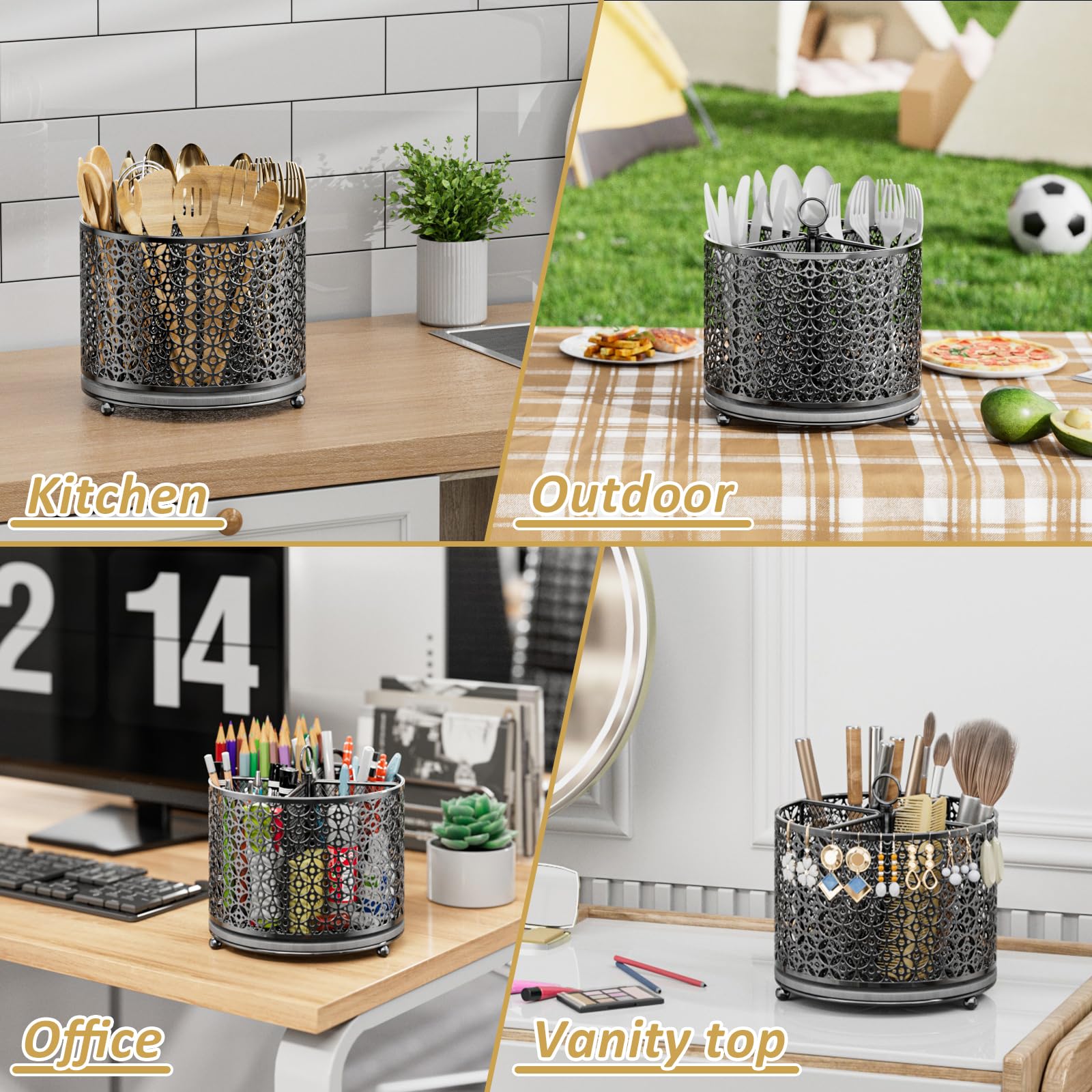 360° Rotating Kitchen Utensil Holder
