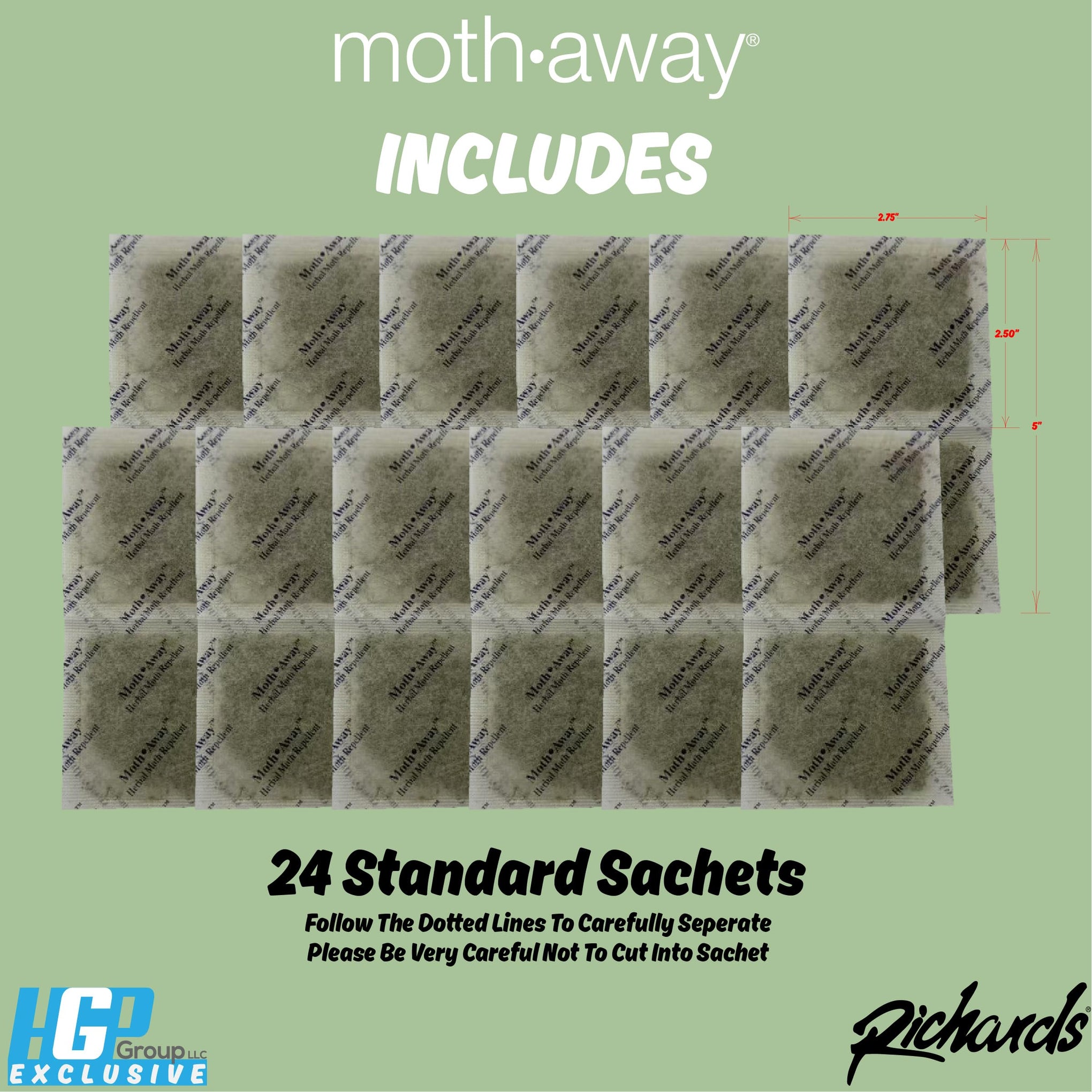 Homewares Moth Away Sachets (24 Count)