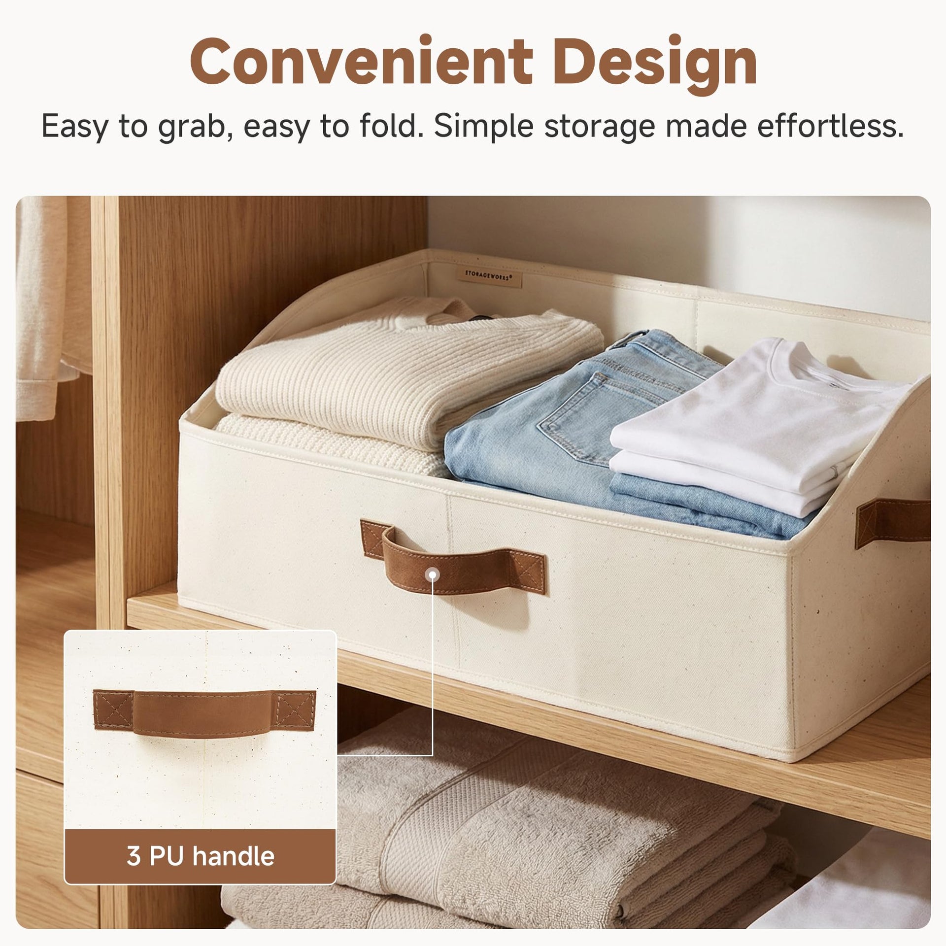 Closet Storage Bins Trapezoid (3 Count)