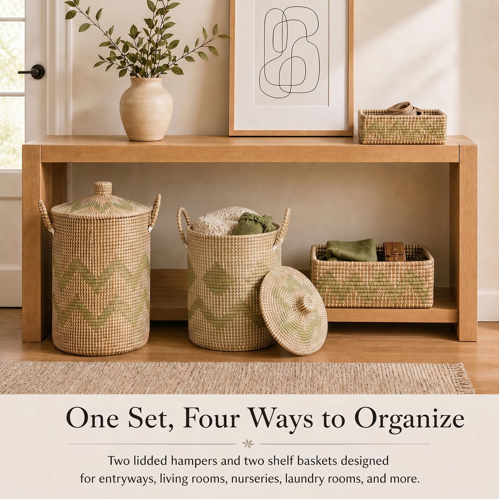 Sea Grass Storage Basket Set of 4 (4 Count)