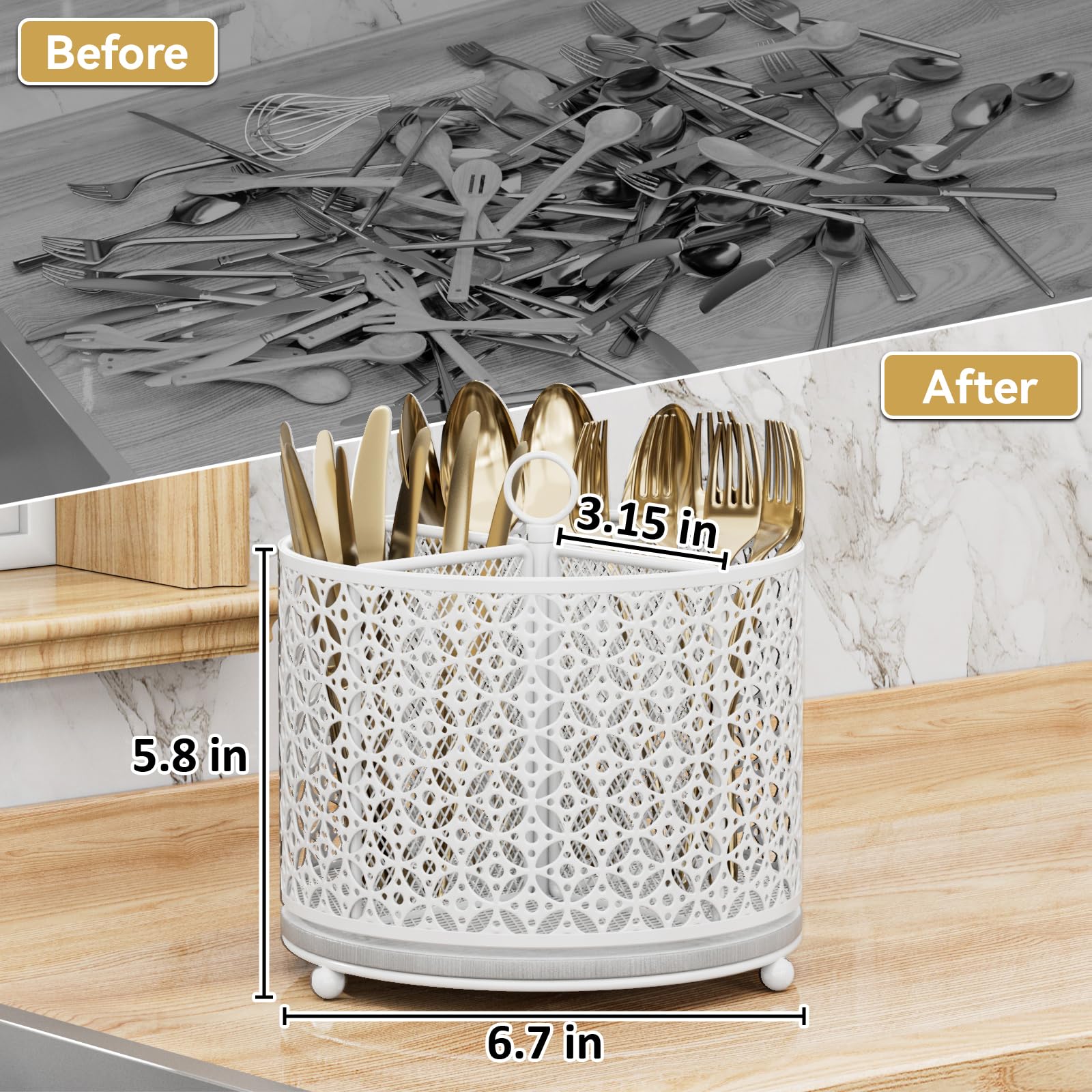 360° Rotating Kitchen Utensil Holder