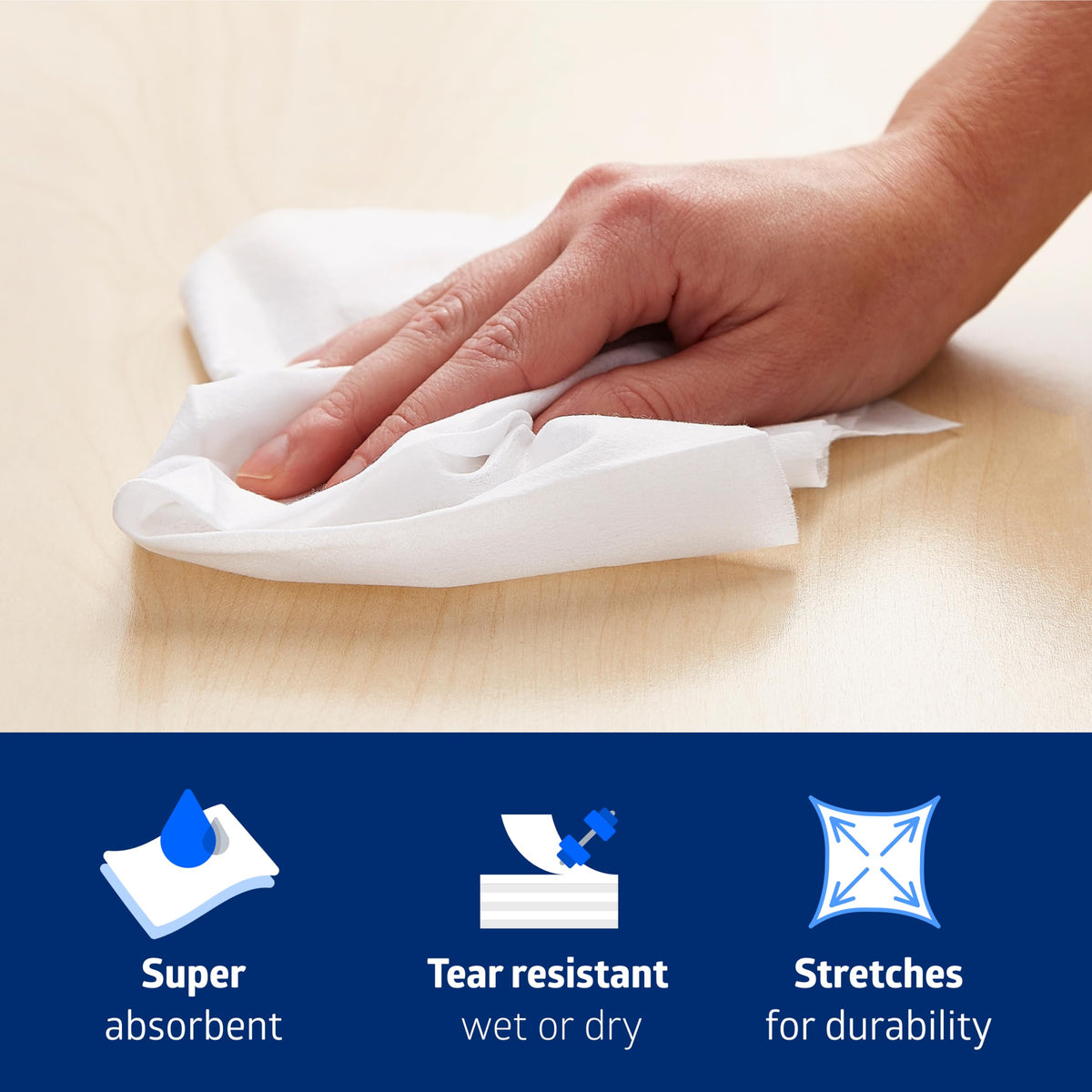 Absorbent Wipers+ Disposable Heavy Duty Dry Wipes (1080 Count) - ModHome Supplies