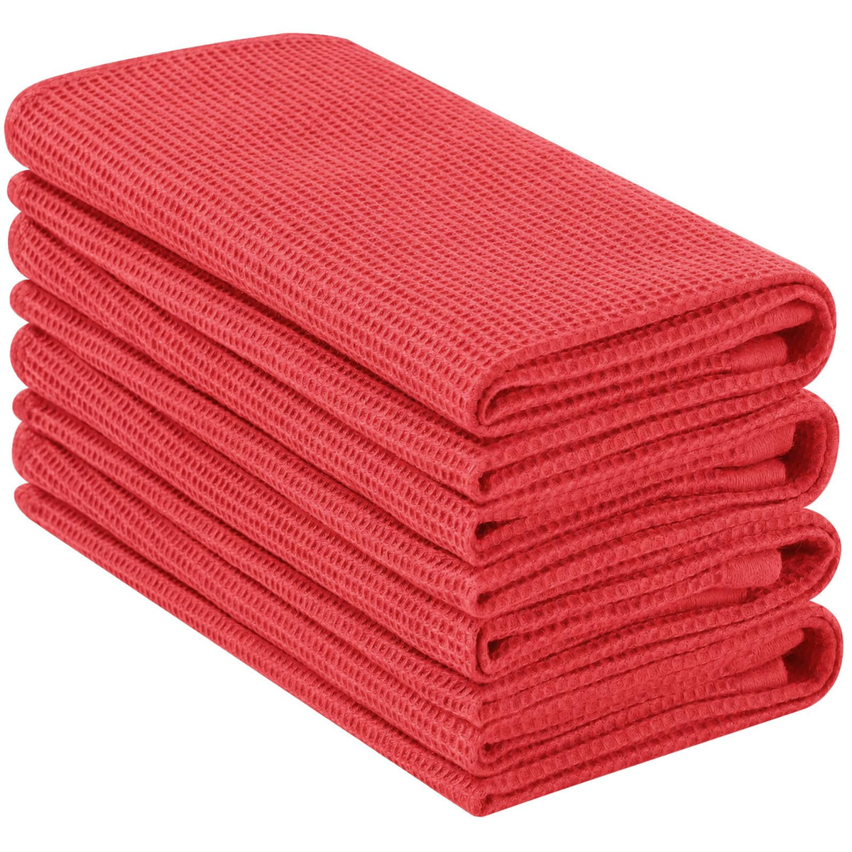 100% Cotton Waffle Weave Kitchen Towels (4 Count)