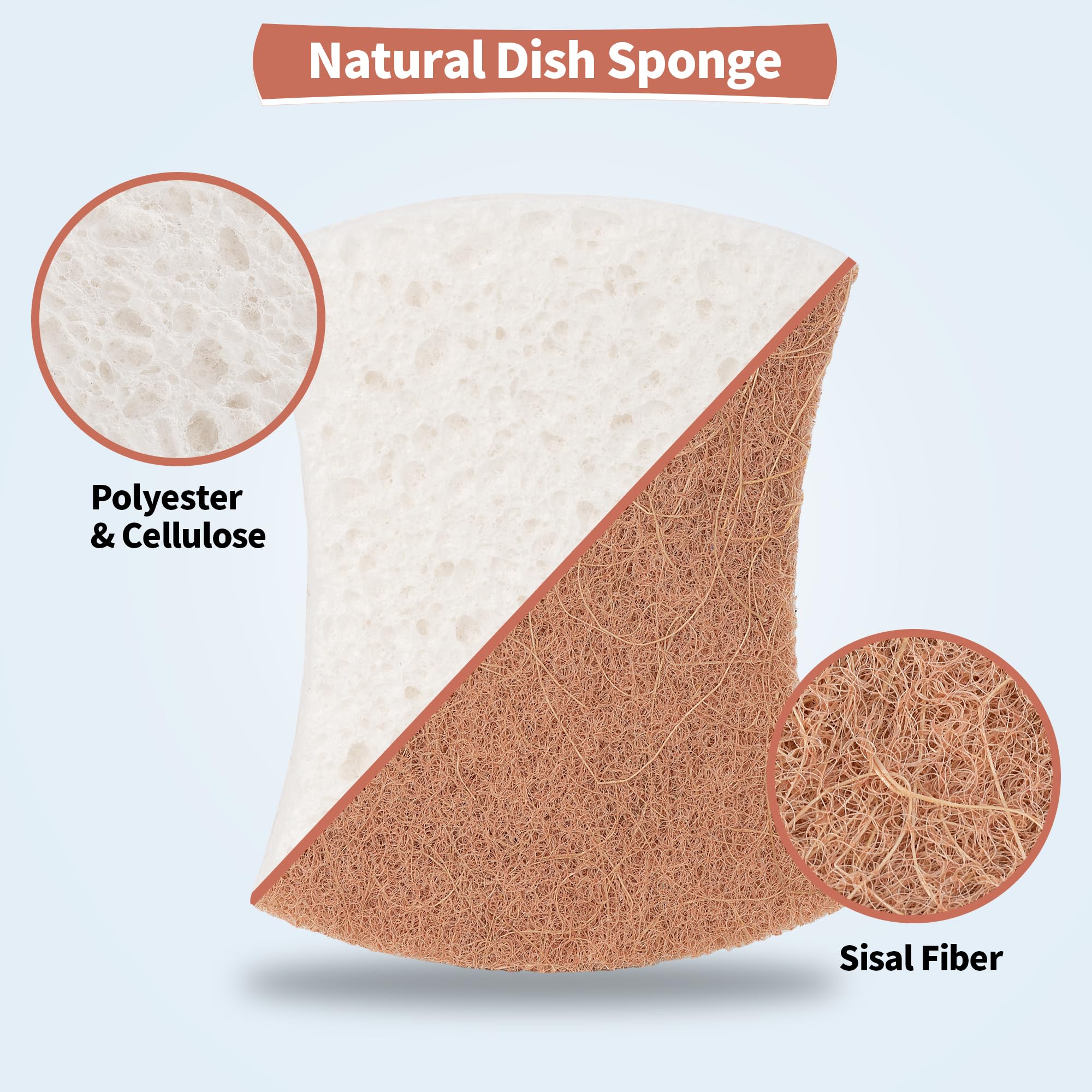 Natural Dish Sponge 12 Pack (12 Count)