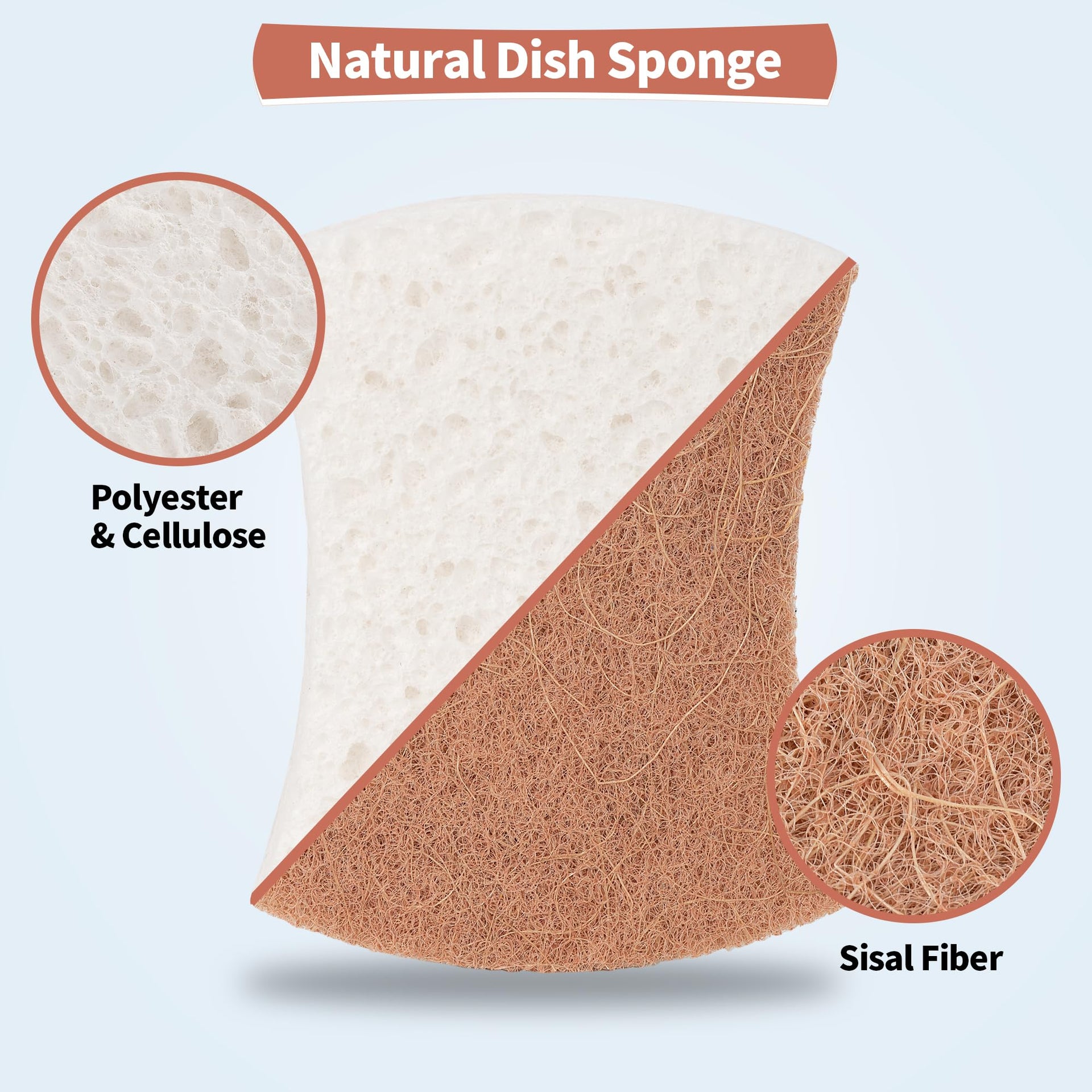 Natural Dish Sponge 24 Pack (24 Count)